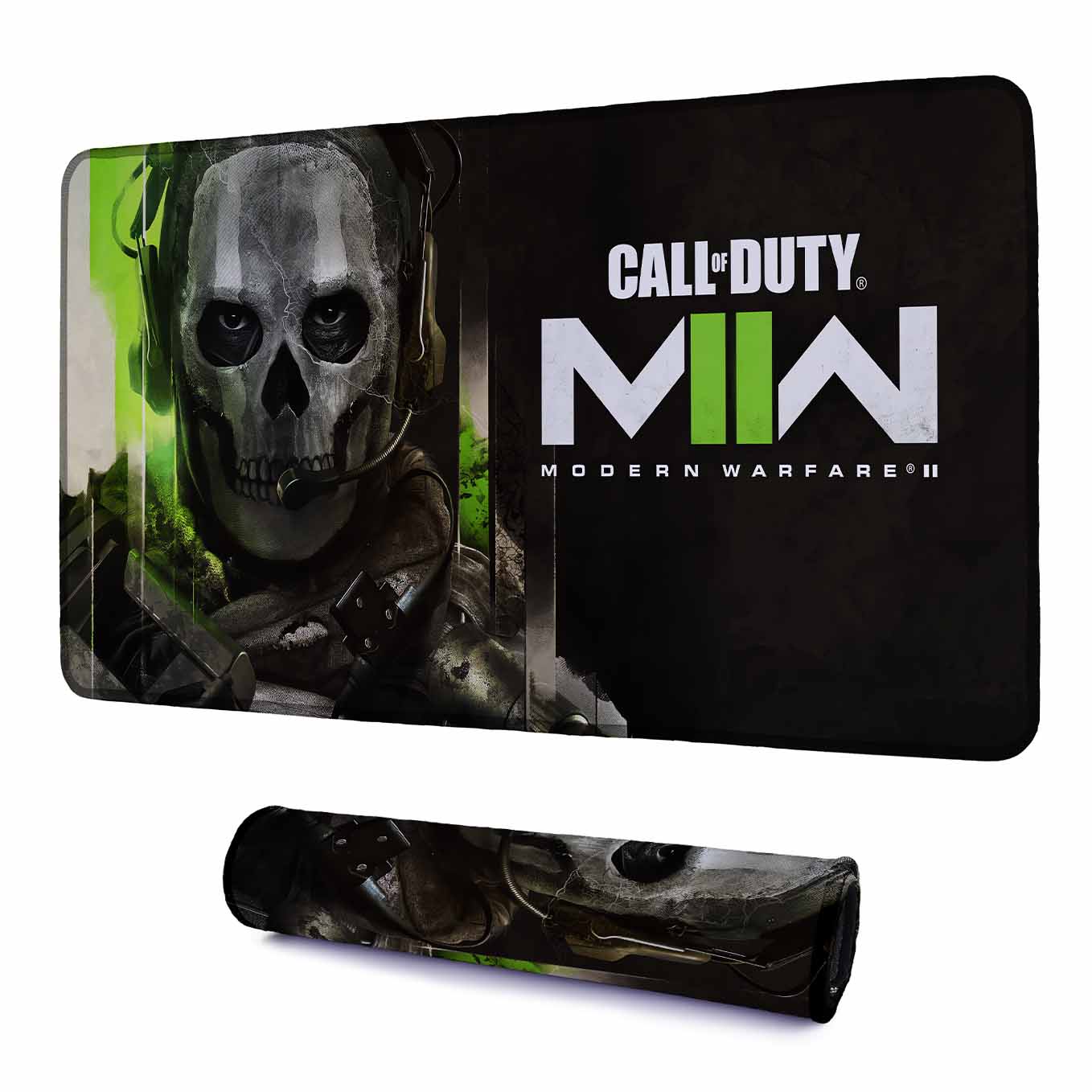 Call of duty Ghost Action Franchise Art Mouse Pad - 23.6 x 11 Inches Desk Pad - Gaming and Workstation Mat for Shooting games Fans - Non-Slip Rubber Base - Smooth Surface for Precise Control