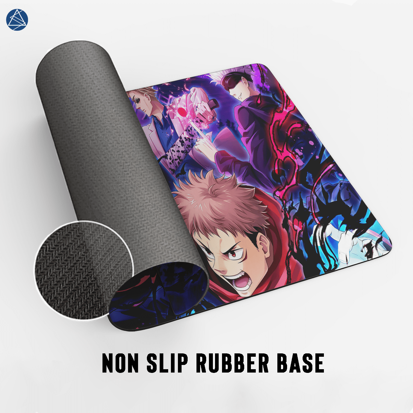 Jujutsu Kaisen Mouse Pad - 23.6 x 11 Inches Desk Pad - Gaming and Workstation Mat for Sorcery Fight Fans - Non-Slip Rubber Base - Smooth Surface for Precise Control