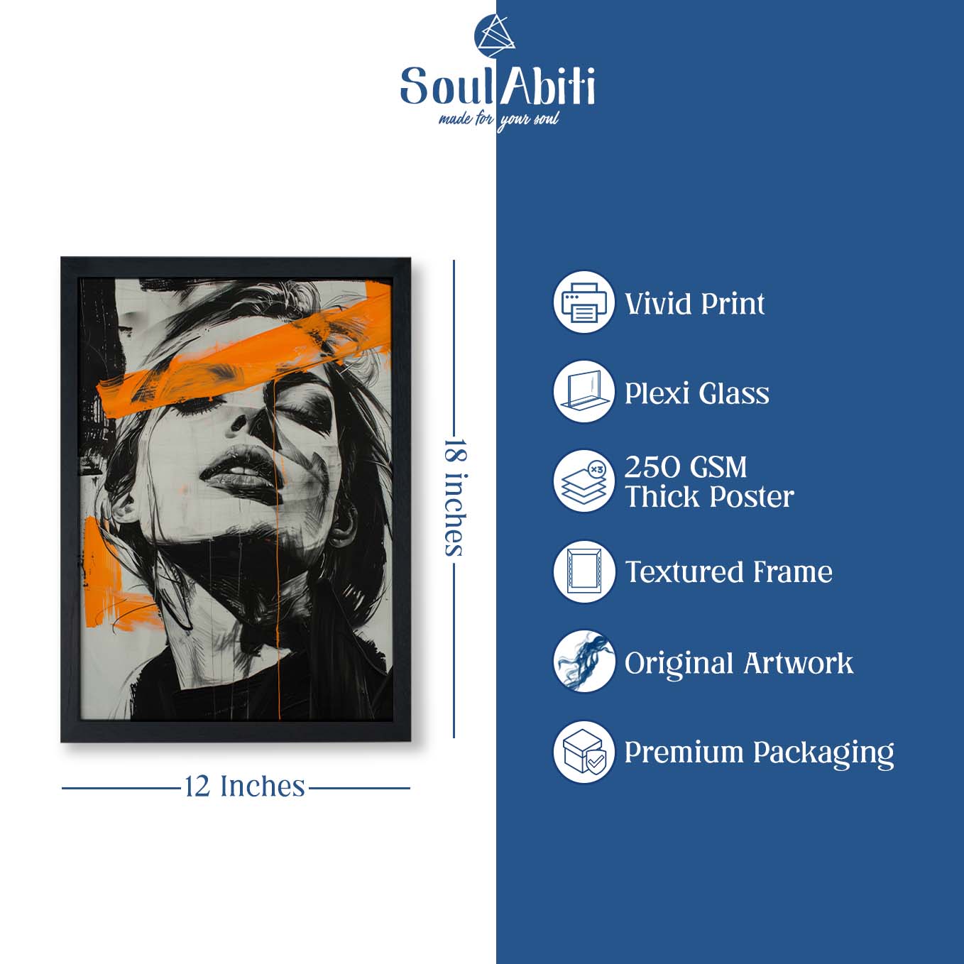 Edgy Portrait Expressionist Art - Set of 2 Black & White Prints | Bold Abstract Faces with Modern Brushstrokes