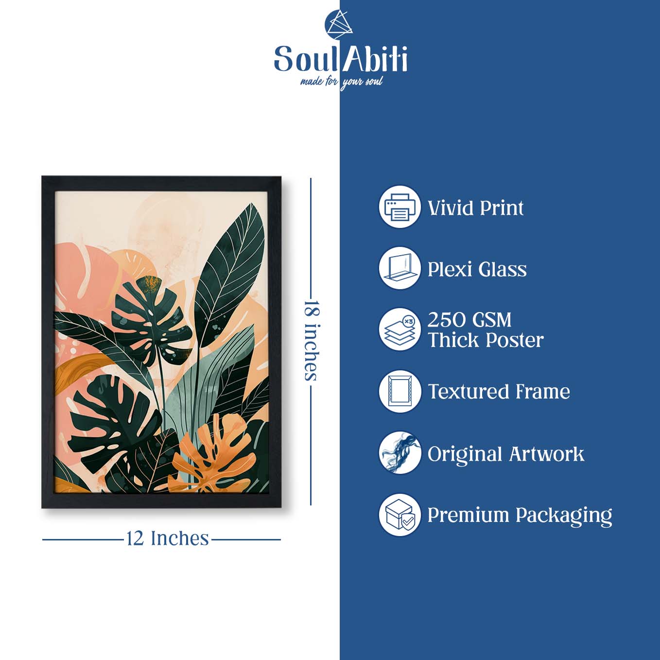 Monstera Haven Wall Art - Set of 2 Botanical Prints | Modern Nature-Inspired Decor for Living Room & Office