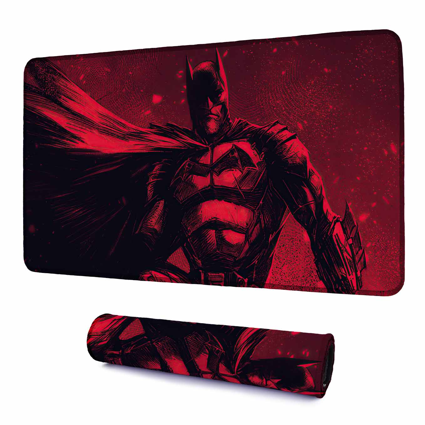 The Dark Knight Comic Art Mouse Pad - 23.6 x 11 Inches Desk Pad - Gaming and Workstation Mat for Batman Art Fans - Non-Slip Rubber Base - Smooth Surface for Precise Control