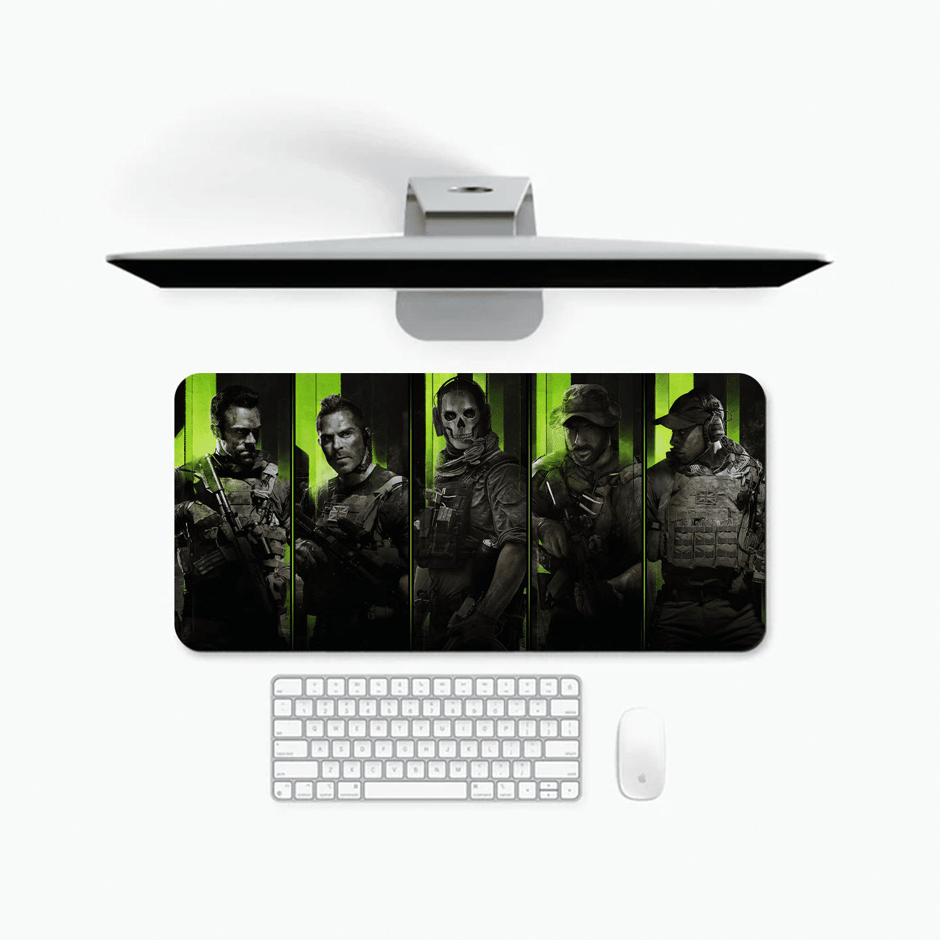 Modern Warfare 2 Task Force Art Mouse Pad - 23.6 x 11 Inches Desk Pad - Gaming and Workstation Mat for Call of Duty Fans - Non-Slip Rubber Base - Smooth Surface for Precise Control