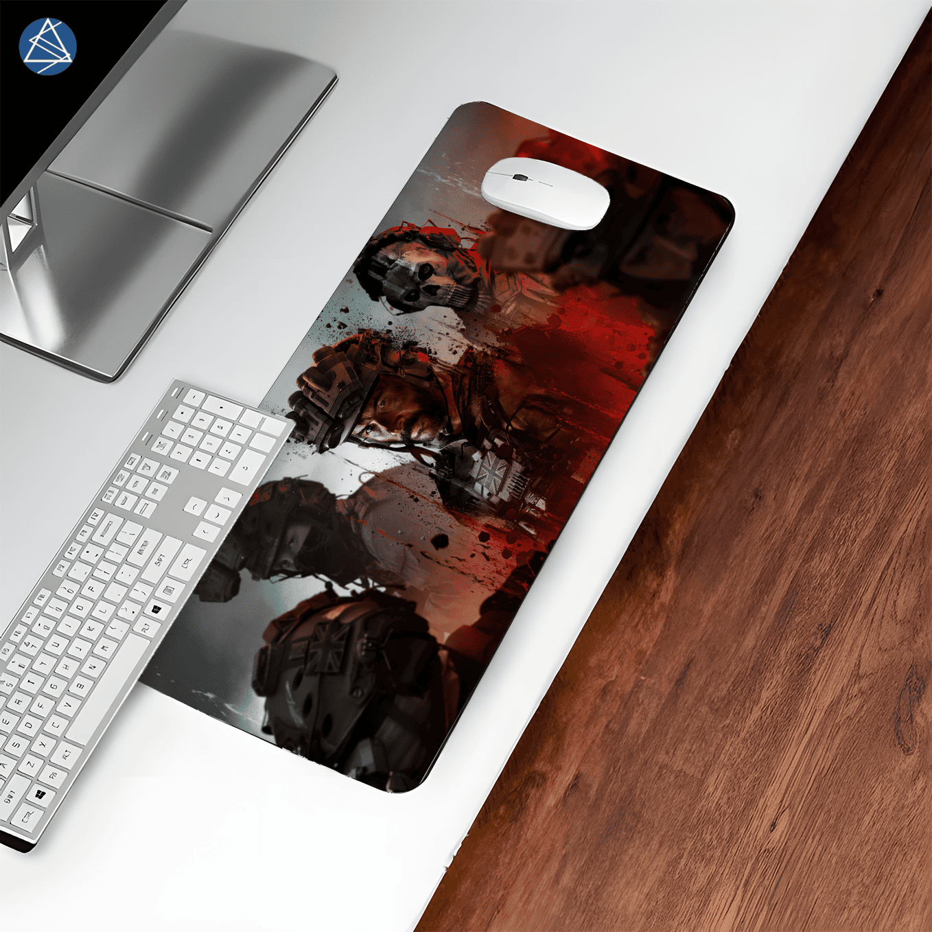 Modern Warfare 3 Captain Price Art Mouse Pad - 23.6 x 11 Inches Desk Pad - Gaming and Workstation Mat for Call of Duty Fans - Non-Slip Rubber Base - Smooth Surface for Precise Control