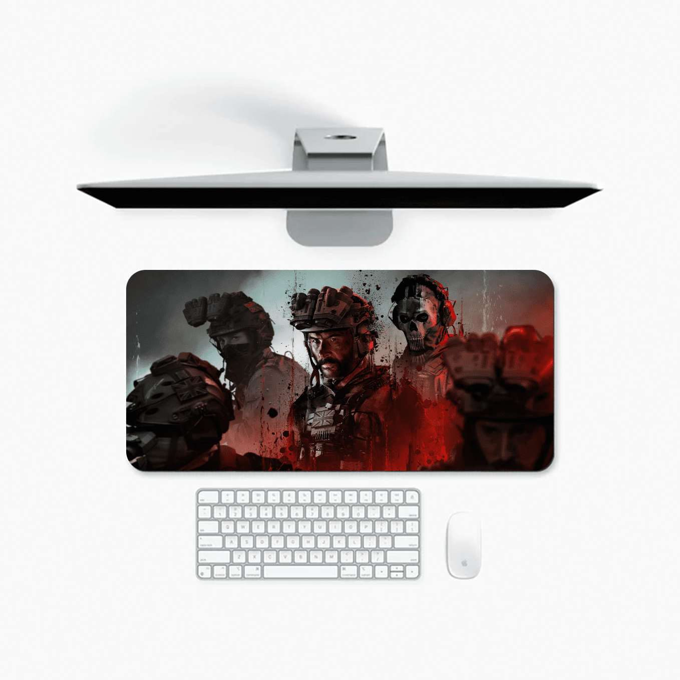 Modern Warfare 3 Captain Price Art Mouse Pad - 23.6 x 11 Inches Desk Pad - Gaming and Workstation Mat for Call of Duty Fans - Non-Slip Rubber Base - Smooth Surface for Precise Control