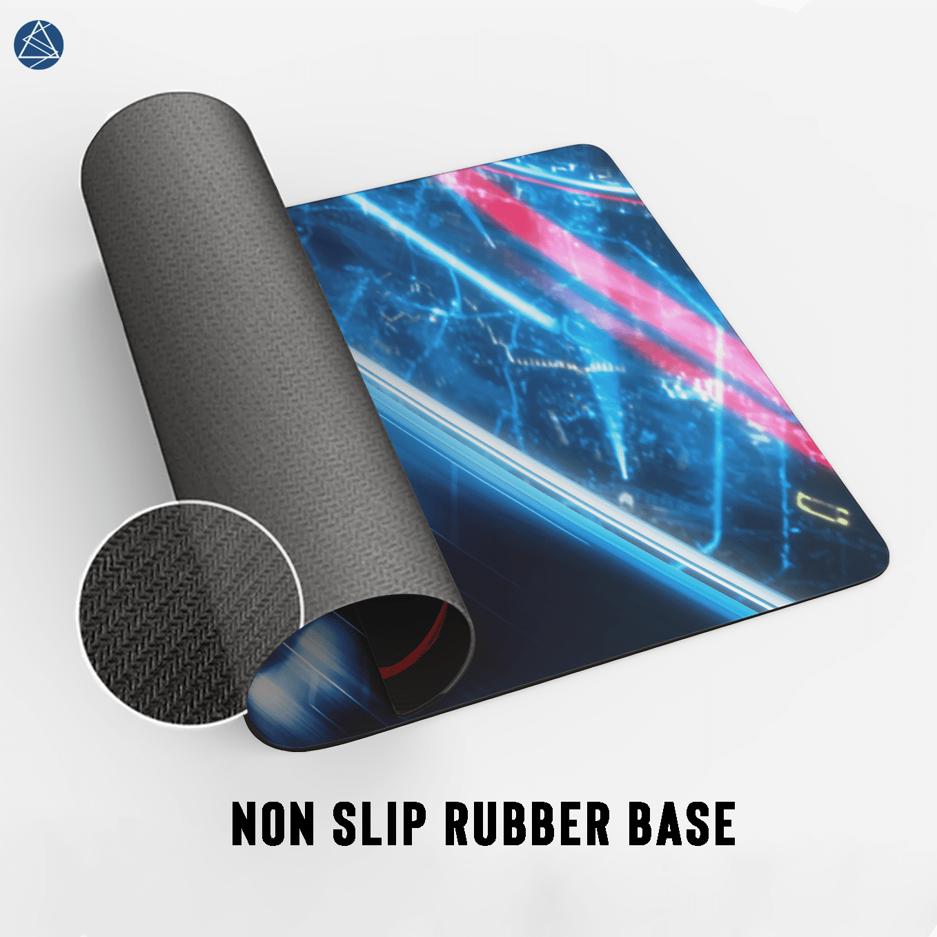 Neon Car Night Lights in The City Art Mouse Pad - 23.6 x 11 Inches Desk Pad - Gaming and Workstation Mat for Car Enthusiasts - Non-Slip Rubber Base - Smooth Surface for Precise Control