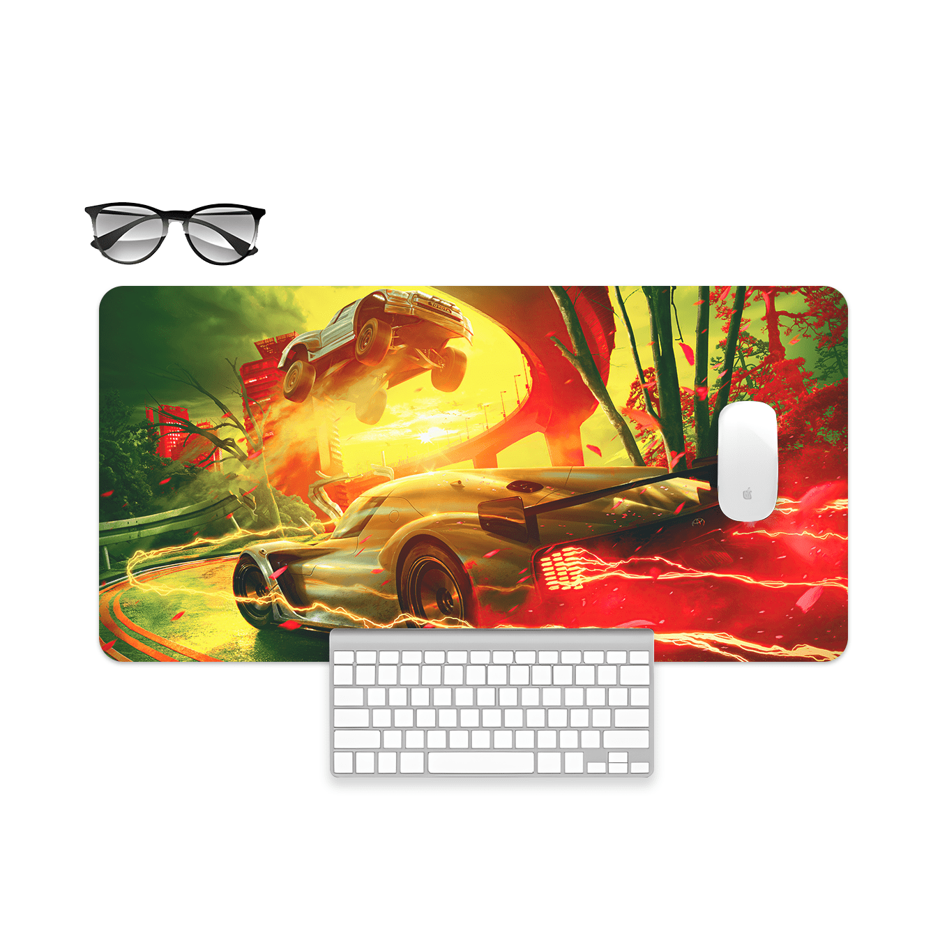 Forza Horizon Art Mouse Pad - 23.6 x 11 Inches Desk Pad - Gaming and Workstation Mat for Car Enthusiasts - Non-Slip Rubber Base - Smooth Surface for Precise Control