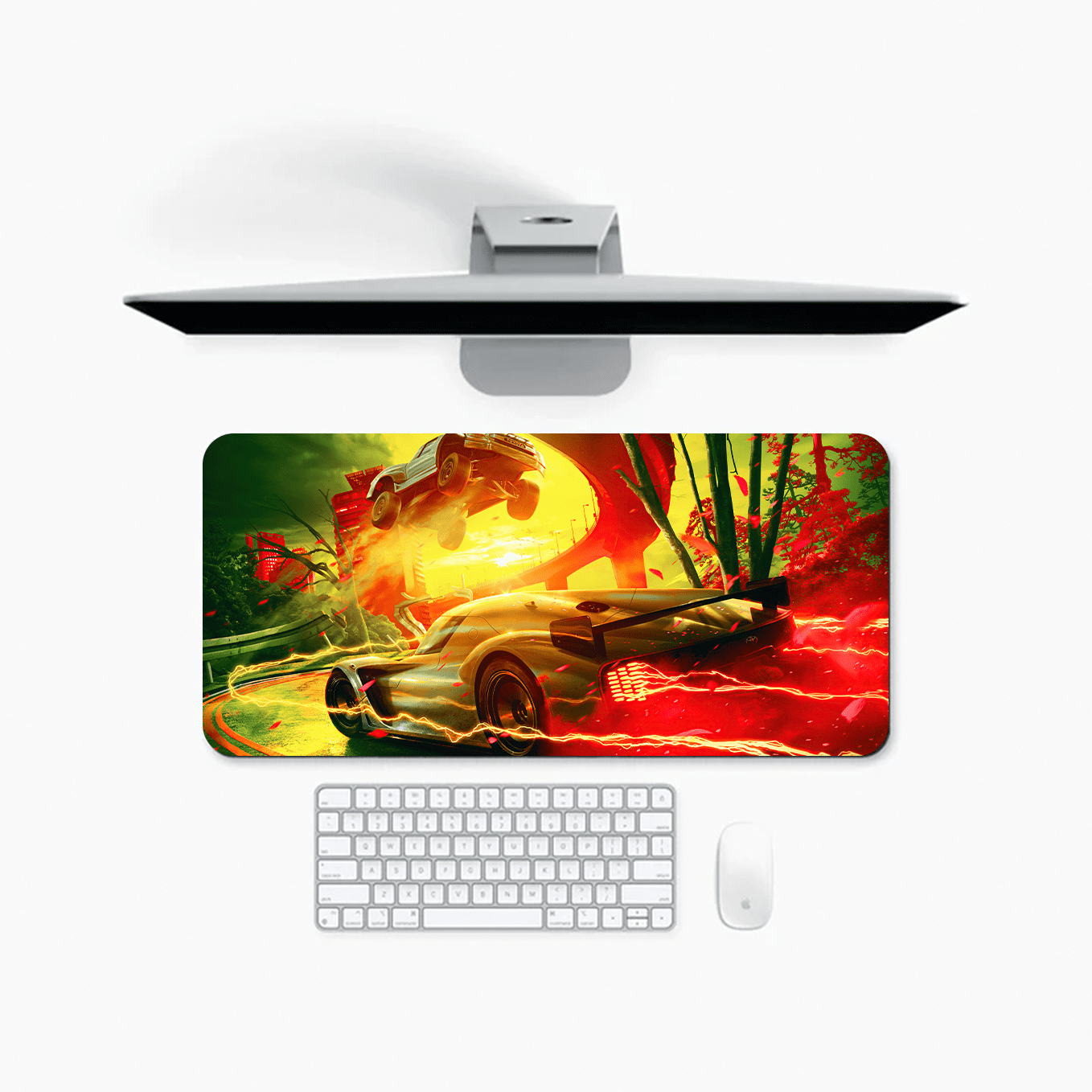 Forza Horizon Art Mouse Pad - 23.6 x 11 Inches Desk Pad - Gaming and Workstation Mat for Car Enthusiasts - Non-Slip Rubber Base - Smooth Surface for Precise Control