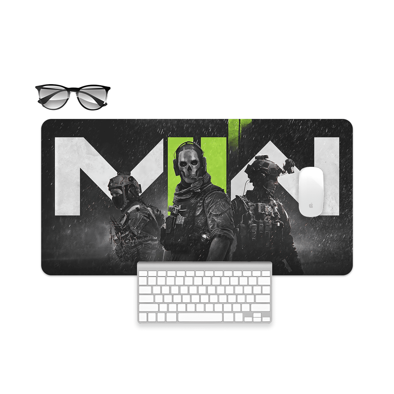 Call of Duty MW2 Trio Squad Art Mouse Pad - 23.6 x 11 Inches Desk Pad - Gaming and Workstation Mat for Action Fans - Non-Slip Rubber Base - Smooth Surface for Precise Control