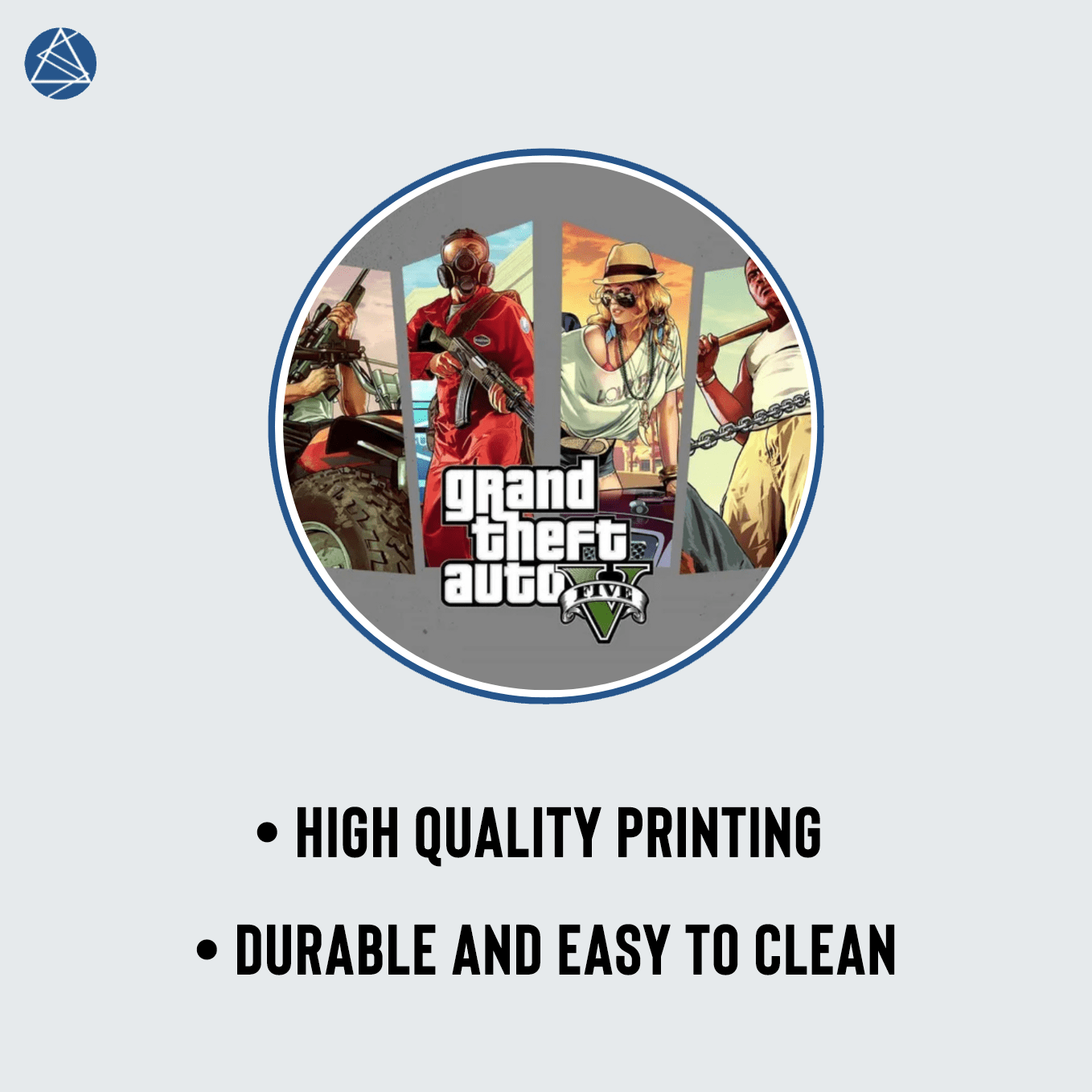 Grand Theft Auto V Art Mouse Pad - 23.6 x 11 Inches Desk Pad - Gaming and Workstation Mat for Action Fans - Non-Slip Rubber Base - Smooth Surface for Precise Control