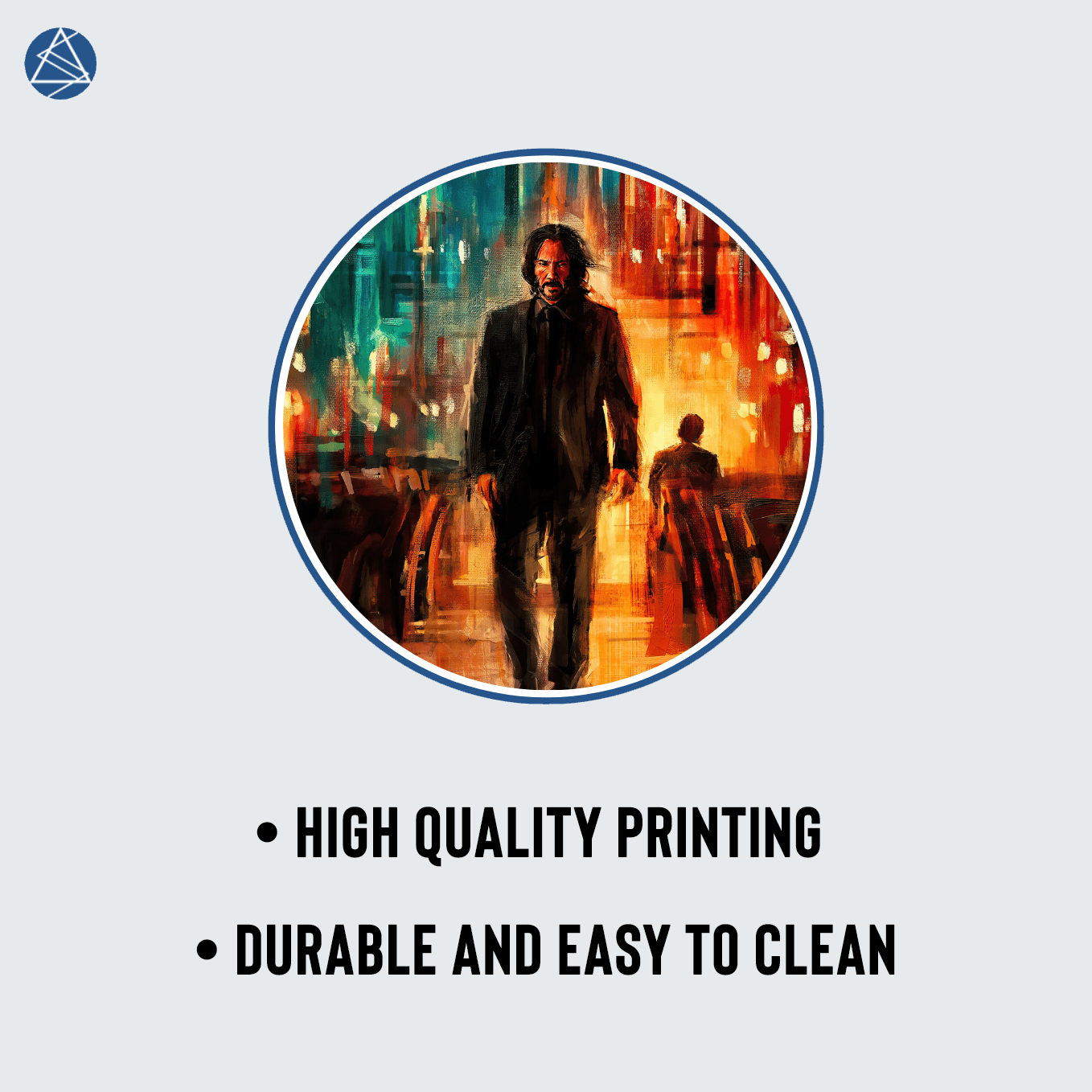 John Wick in The Church Art Mouse Pad - 23.6 x 11 Inches Desk Pad - Gaming and Workstation Mat for Action Fans - Non-Slip Rubber Base - Smooth Surface for Precise Control