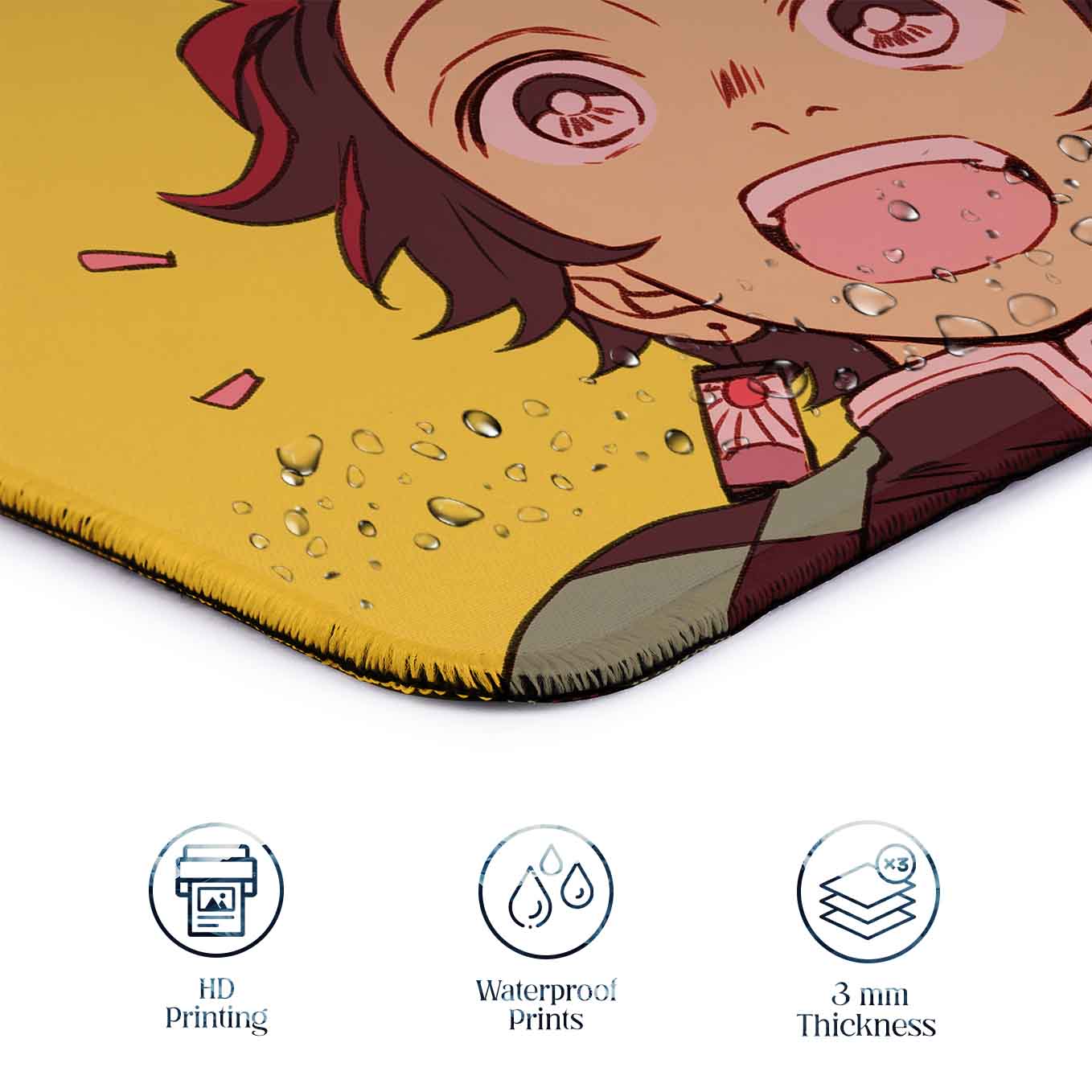 Tanjiro Nezuko XXXL Deskpad – 36x14 Inches Extra Large Mouse Pad with Non-Slip Rubber base, Stitched Edges, Waterproof Surface – Ideal for Gaming and Office Desk