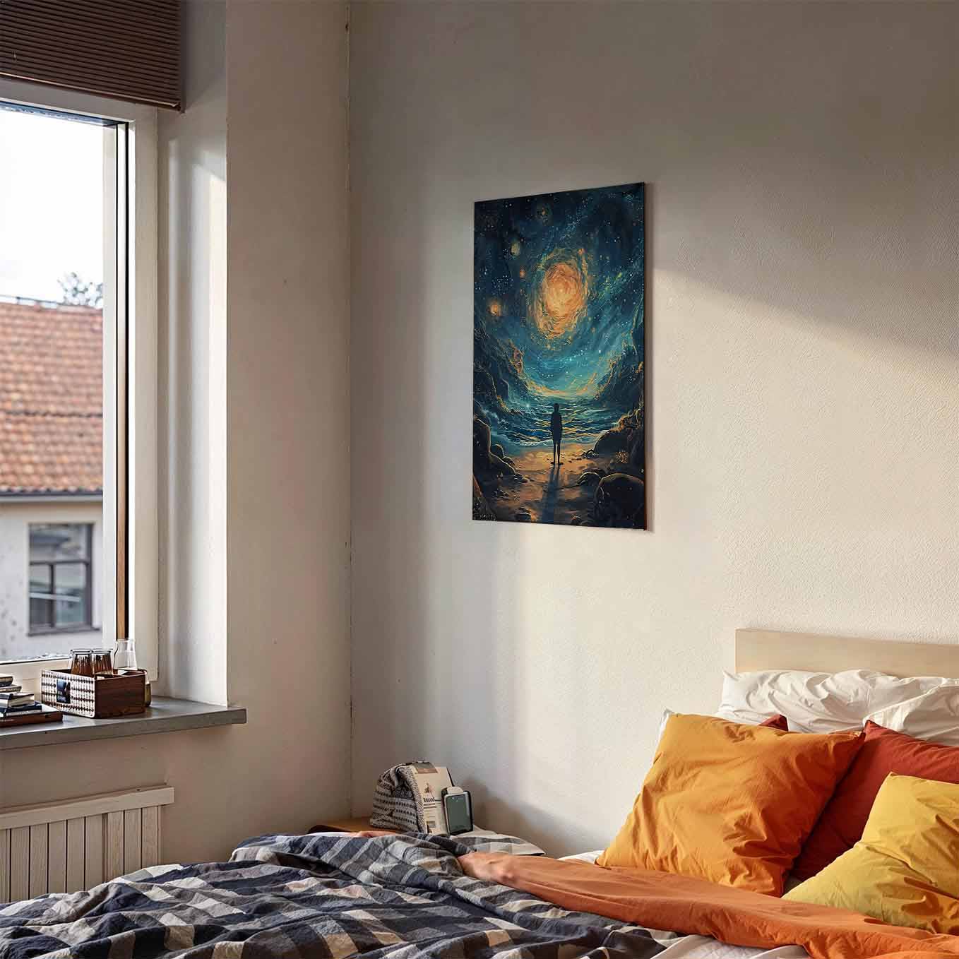 Cosmic Galaxy Night Sky Poster - Wall art 370 GSM with Double Side Tape Ready to Stick Wall Decor