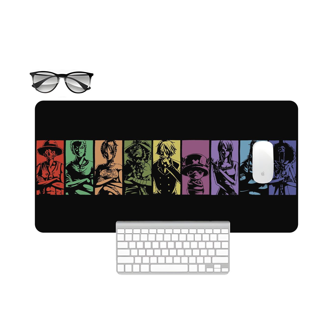 One Piece Mouse Pad - 23.6 x 11 Inch Desk Pad - Gaming and Workstation Mat - Non-Slip Rubber Base - Smooth Surface for Precise Control