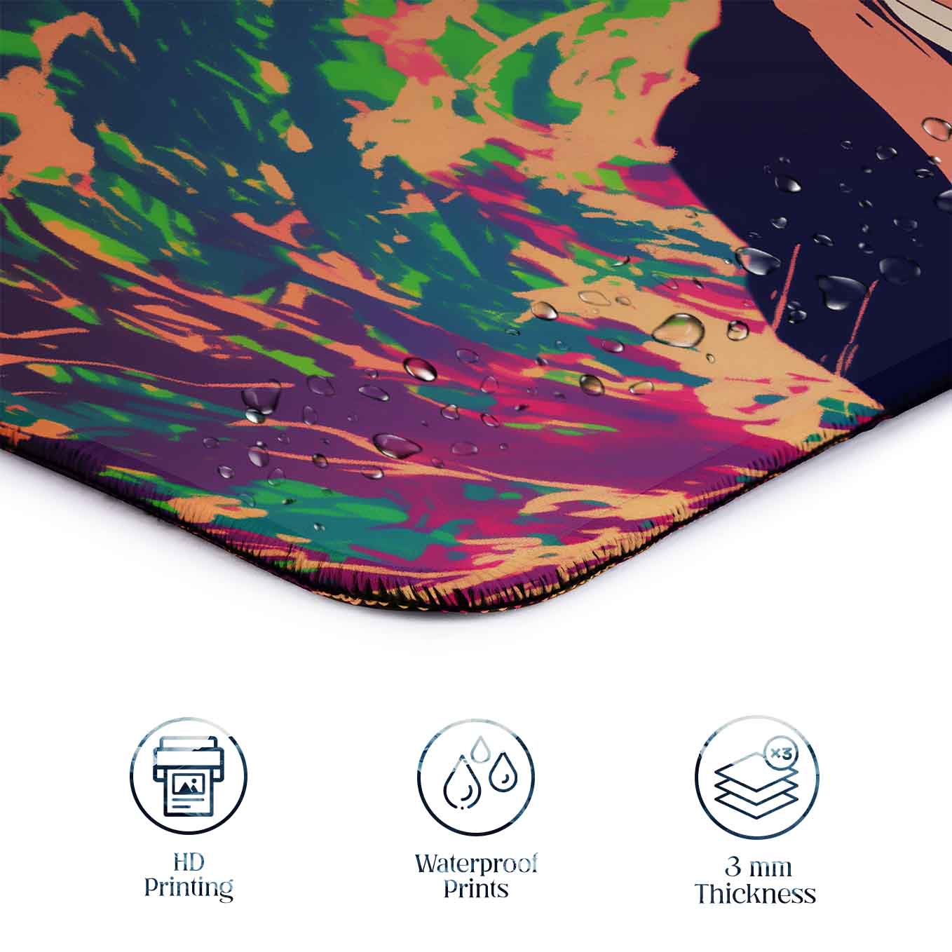 Bleach Ichigo Anime XXXL Deskpad – 36x14 Inches Extra Large Mouse Pad with Non-Slip Rubber base, Stitched Edges, Waterproof Surface – Ideal for Gaming and Office Desk