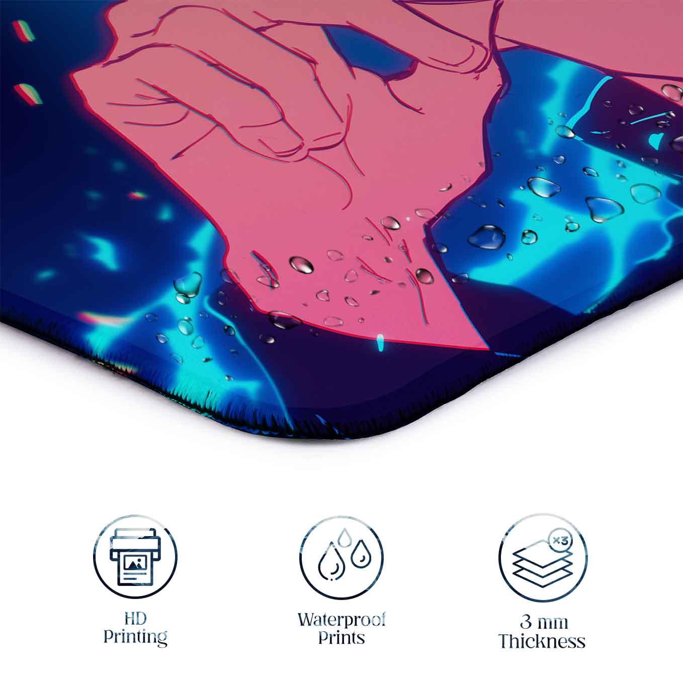 Gojo Domain Expansion Anime XXXL Deskpad – 36x14 Inches Extra Large Mouse Pad with Non-Slip Rubber base, Stitched Edges, Waterproof Surface – Ideal for Gaming and Office Desk