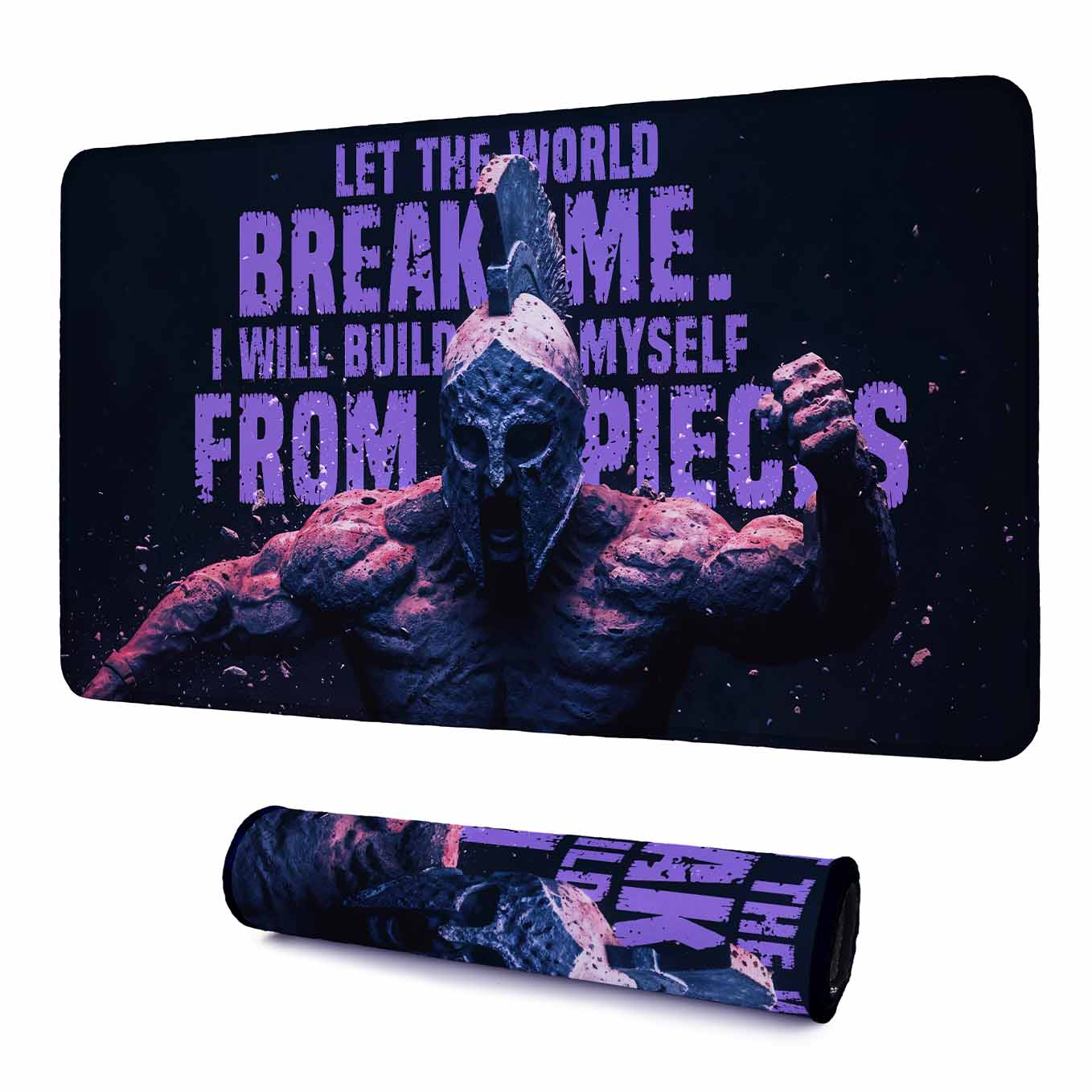 Break Me Gladiator Motivational Deskpad 23.6 x 11 Inches – Warrior Quote Spartan Office and Gaming Setup