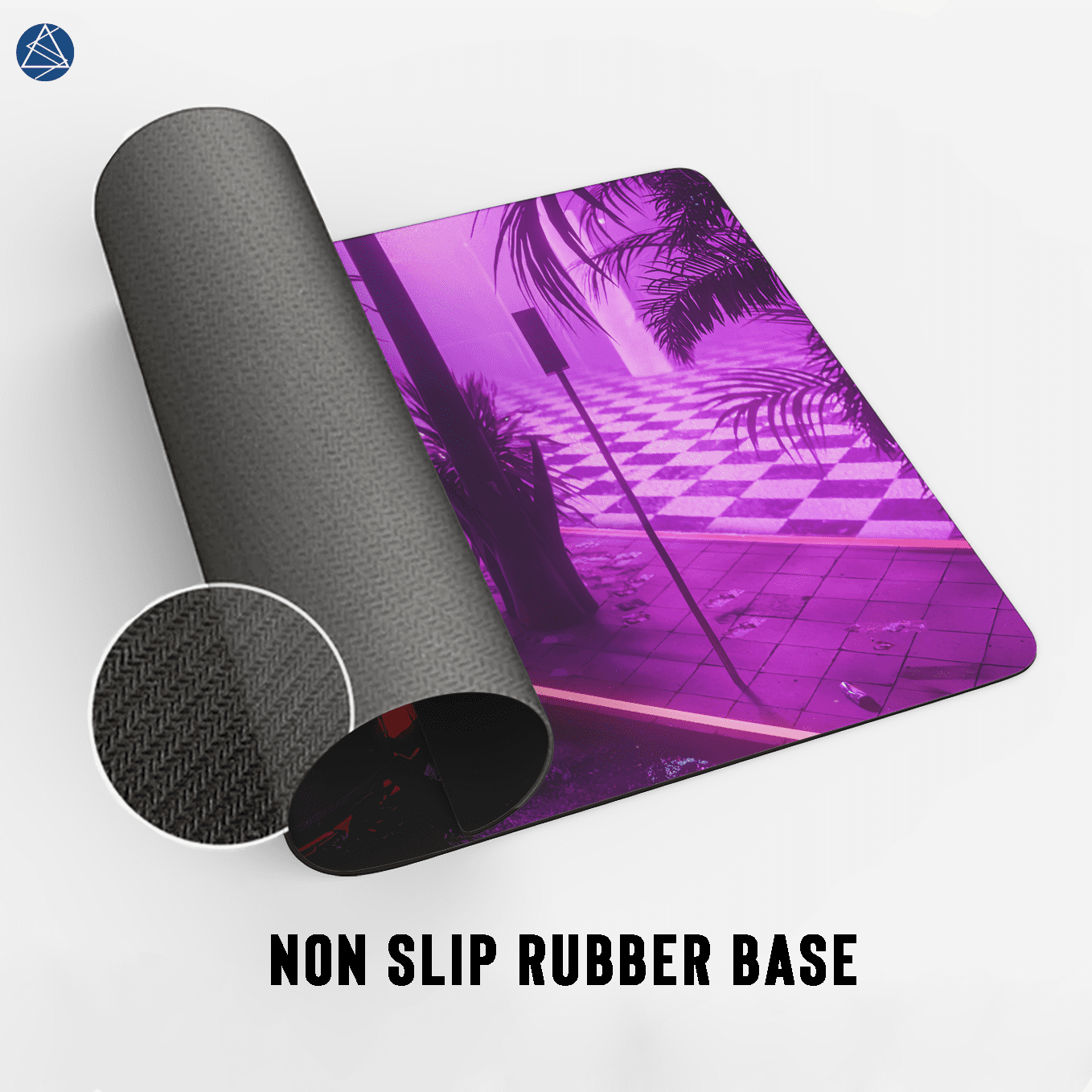 Neon Lights in the city Supersports car Art Mouse Pad - 23.6 x 11 Inches Desk Pad - Gaming and Workstation Mat for Car enthusiasts - Non-Slip Rubber Base - Smooth Surface for Precise Control