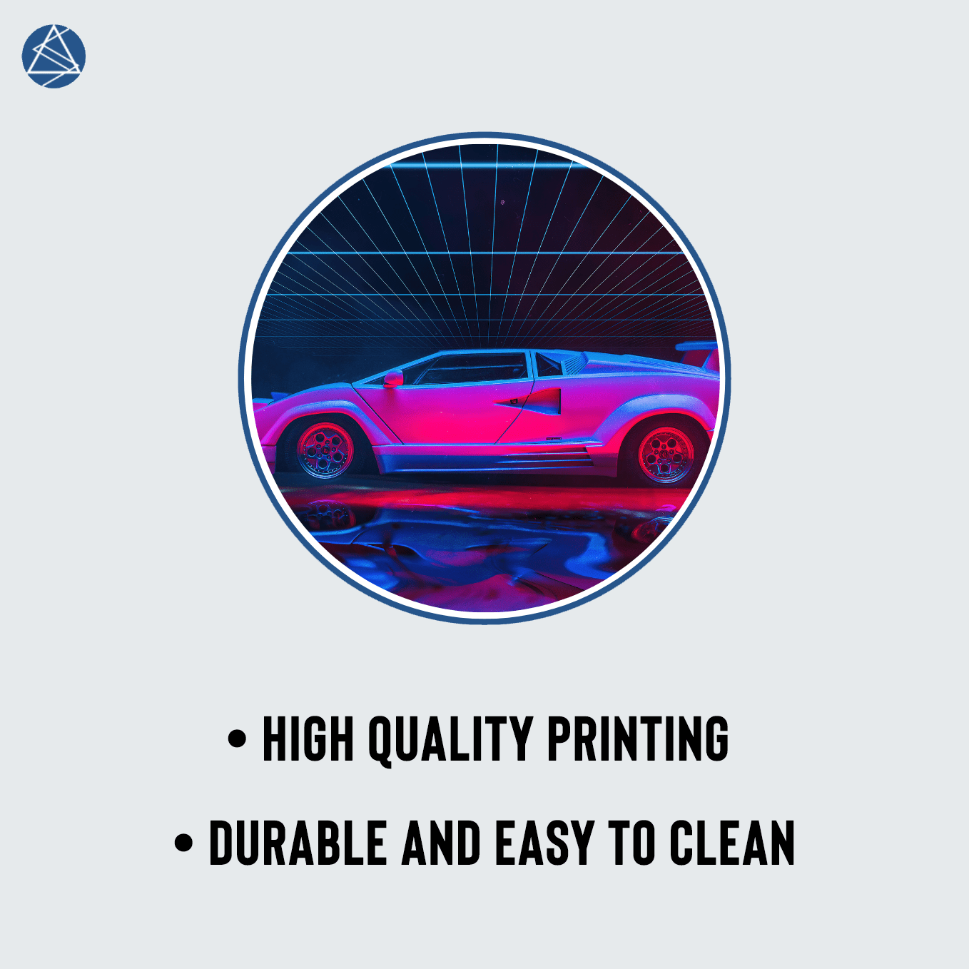Retro Lights Supercar Countach Art Mouse Pad - 23.6 x 11 Inch Desk Pad - Gaming and Workstation Mat for Car Enthusiasts - Non-Slip Rubber Base - Smooth Surface for Precise Control