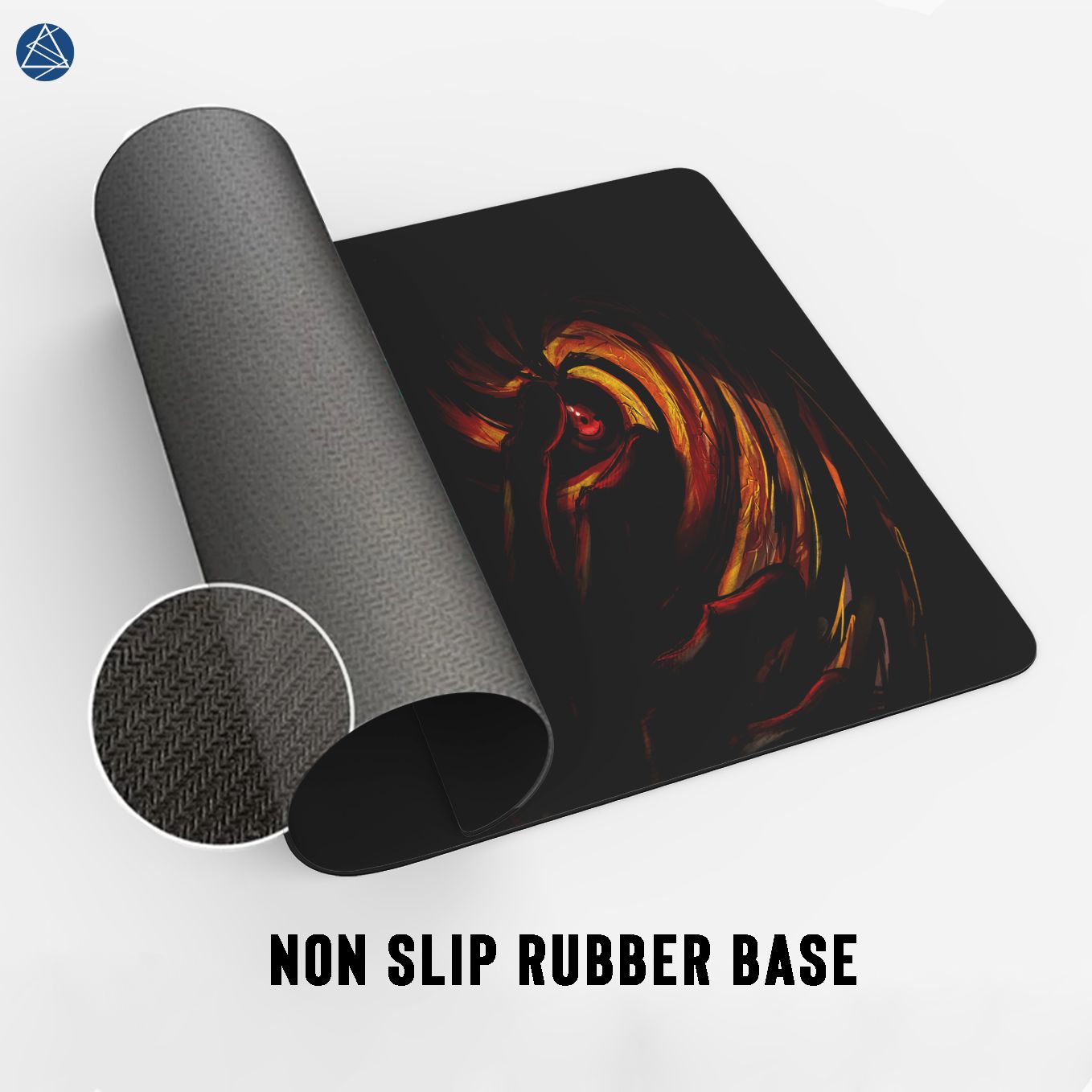 Naruto Akatsuki Tobi Mouse Pad - 23.6 x 11 Inches Desk Pad - Gaming and Workstation Mat for Obito Uchiha Fans - Non-Slip Rubber Base - Smooth Surface for Precise Control