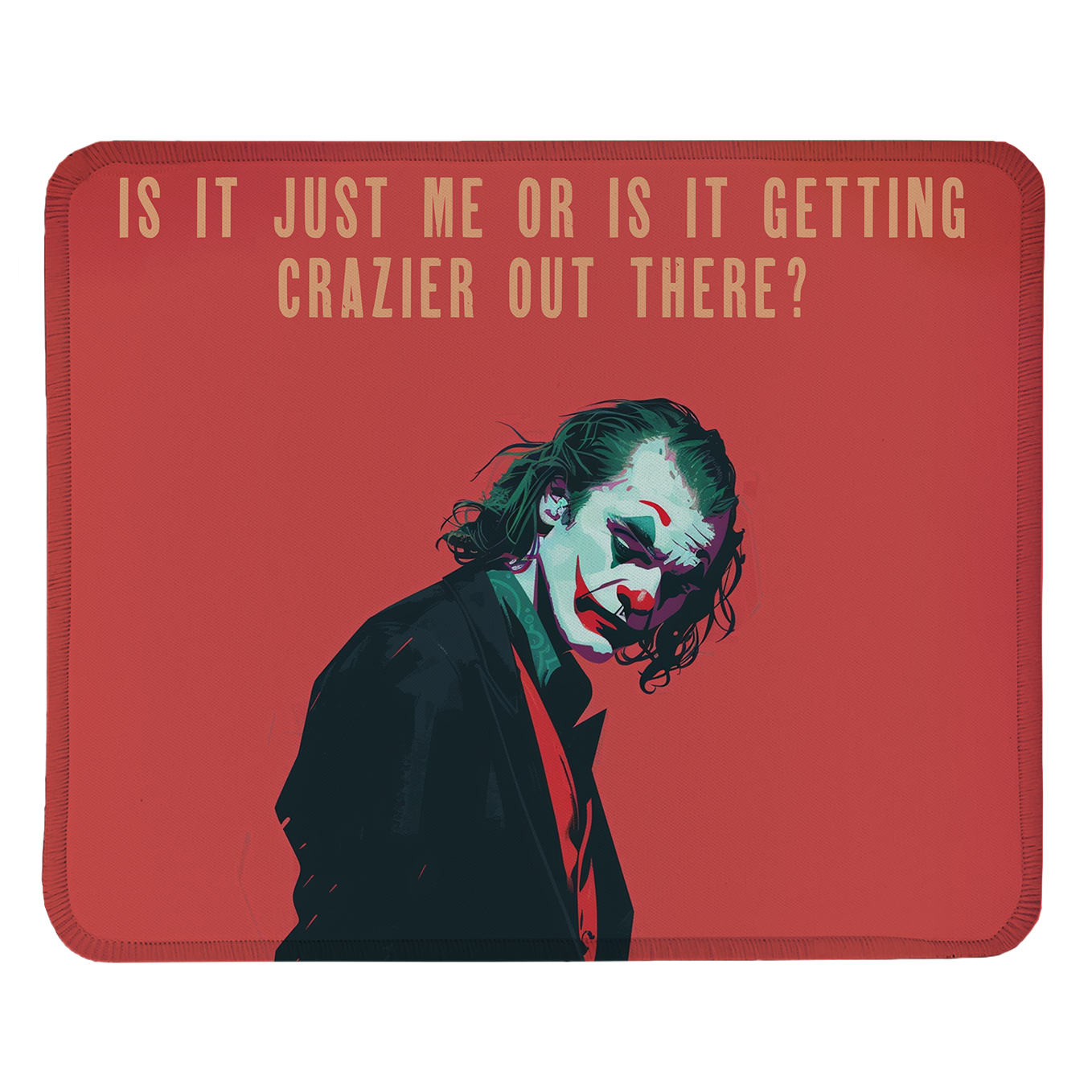 Joker Set of 2 Stitched Gaming Mouse Pads with Anti-Slip Rubber Base and Waterproof Surface