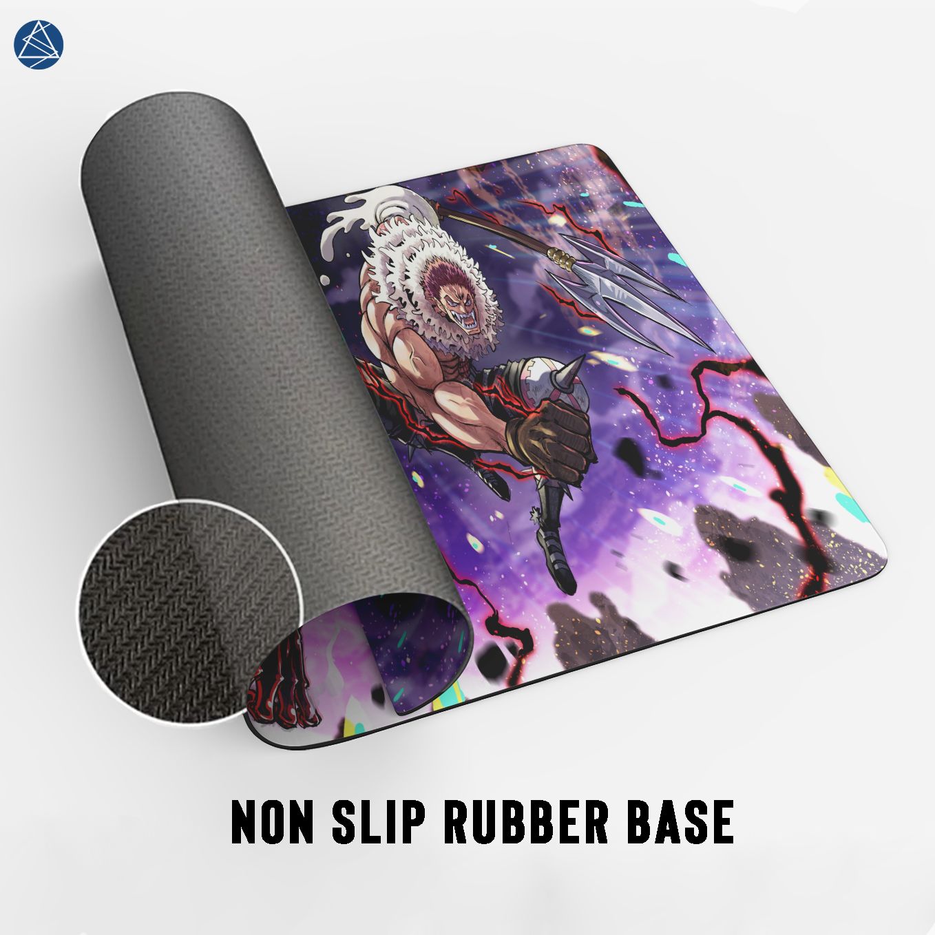 One Piece Luffy VS Katakuri Mouse Pad - 23.6 x 11 Inches Desk Pad - Gaming and Workstation Mat for Snake Man Fans - Non-Slip Rubber Base - Smooth Surface for Precise Control