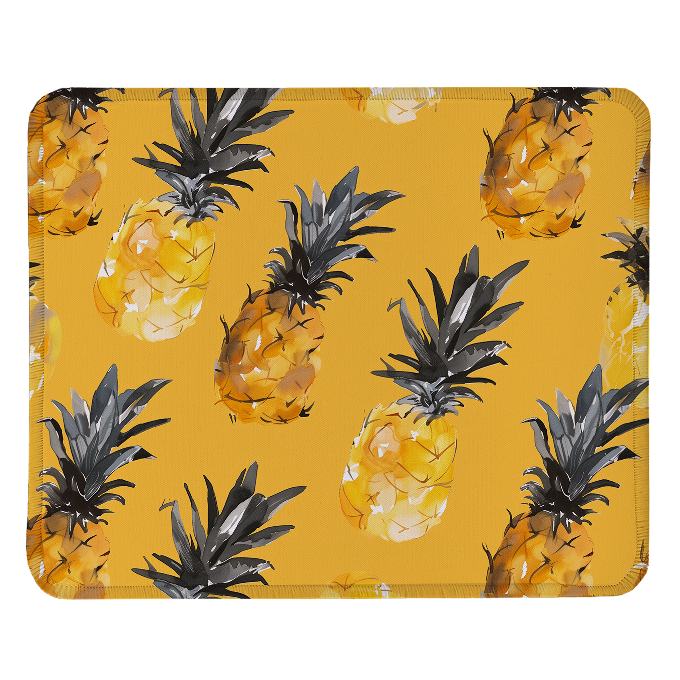 Tropical Fruit – Set of 2 Stitched Gaming Mouse Pads with Anti-Slip Rubber Base and Waterproof Surface