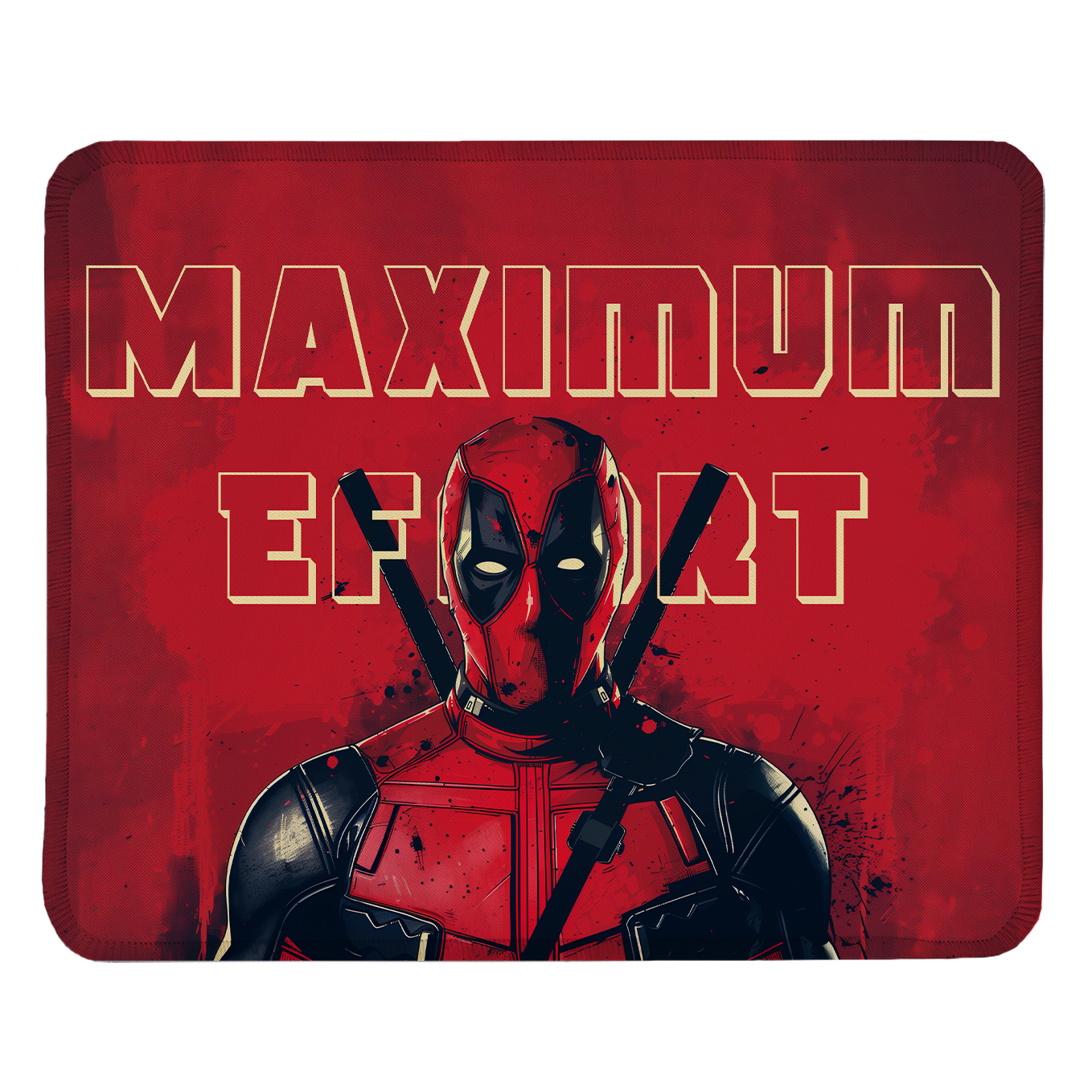Deadpool Set of 2 Stitched Gaming Mouse Pads with Anti-Slip Rubber Base and Waterproof Surface