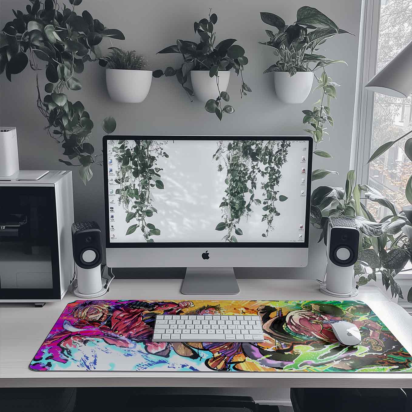 Luffy Zoro Sanji XXXL Deskpad – 36x14 Inches Extra Large Mouse Pad with Non-Slip Rubber base, Stitched Edges, Waterproof Surface – Ideal for Gaming and Office Desk (Copy) (Copy)