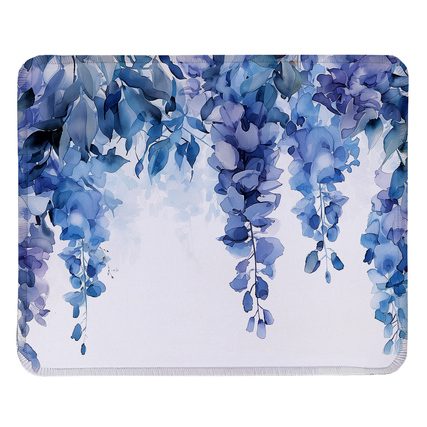 Wisteria Floral Hangings – Set of 2 Stitched Gaming Mouse Pads with Anti-Slip Rubber Base and Waterproof Surface