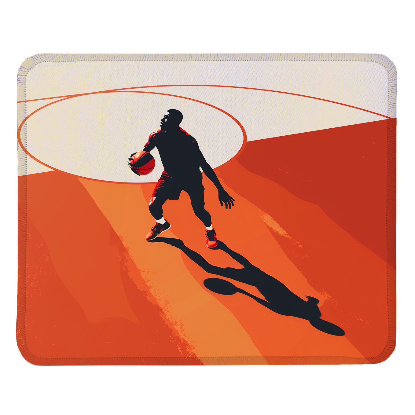Streetball Hustle Art – Set of 2 Stitched Gaming Mouse Pads with Anti-Slip Rubber Base and Waterproof Surface