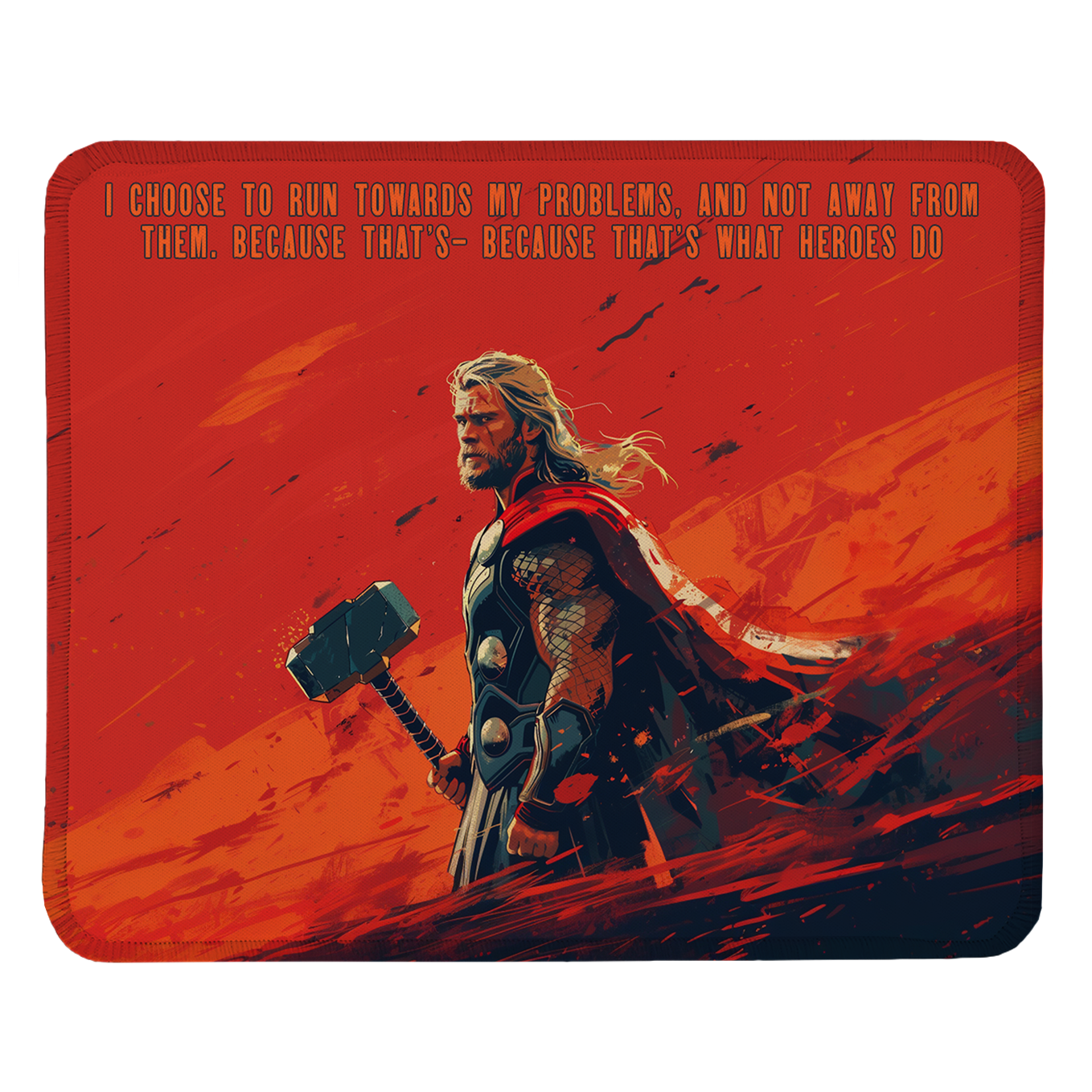 Thor Set of 2 Stitched Gaming Mouse Pads with Anti-Slip Rubber Base and Waterproof Surface