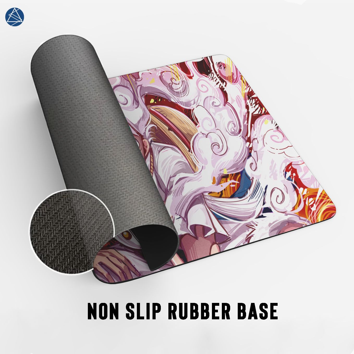 One Piece Mouse Pad - 23.6 x 11 Inches Desk Pad - Gaming and Workstation Mat for Monkey D. Luffy Gear 5 Fans - Non-Slip Rubber Base - Smooth Surface for Precise Control