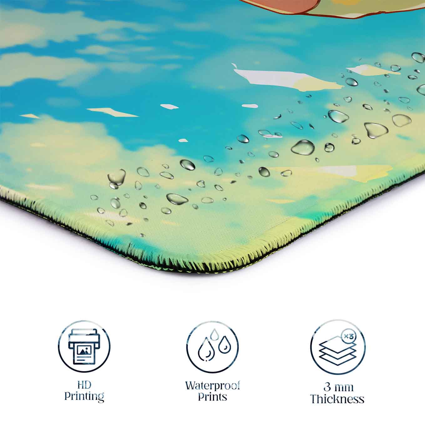 One Punch Man Saitama XXXL Deskpad – 36x14 Inches Extra Large Mouse Pad with Non-Slip Rubber base, Stitched Edges, Waterproof Surface – Ideal for Gaming and Office Desk