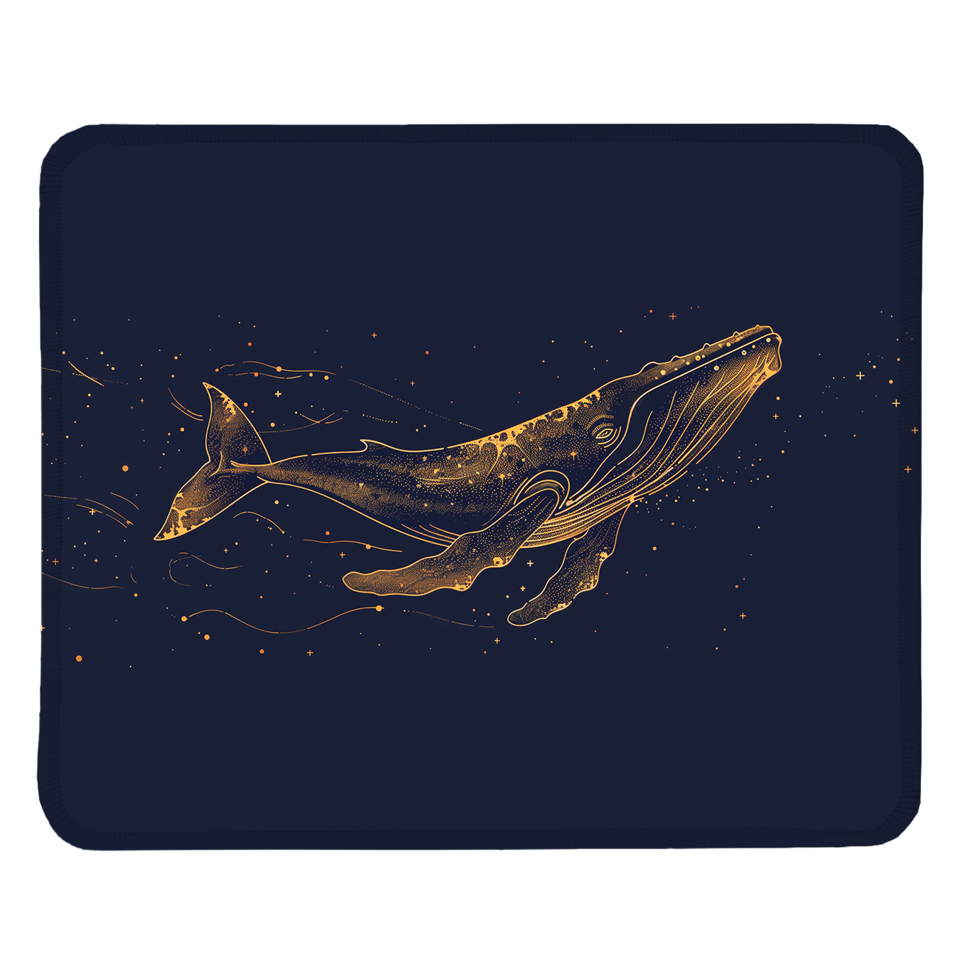 Golden Ocean Art – Set of 2 Stitched Gaming Mouse Pads with Anti-Slip Rubber Base and Waterproof Surface