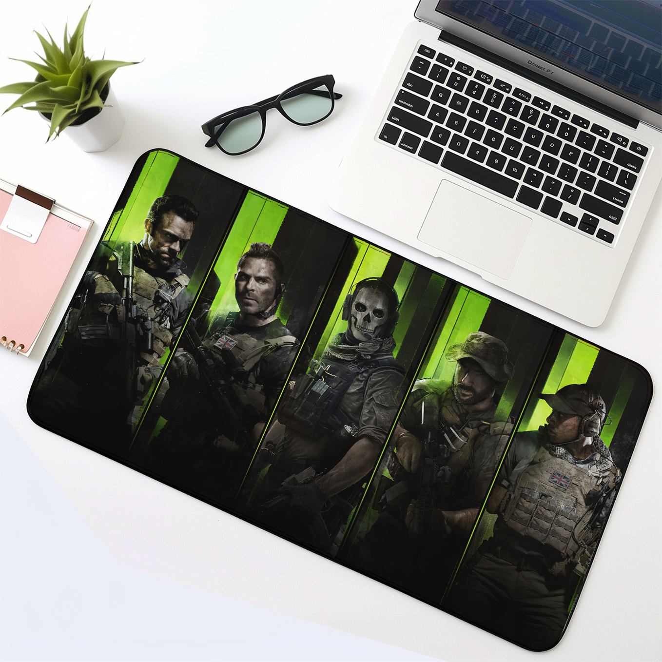 Modern Warfare 2 Task Force Art Mouse Pad - 23.6 x 11 Inches Desk Pad - Gaming and Workstation Mat for Call of Duty Fans - Non-Slip Rubber Base - Smooth Surface for Precise Control
