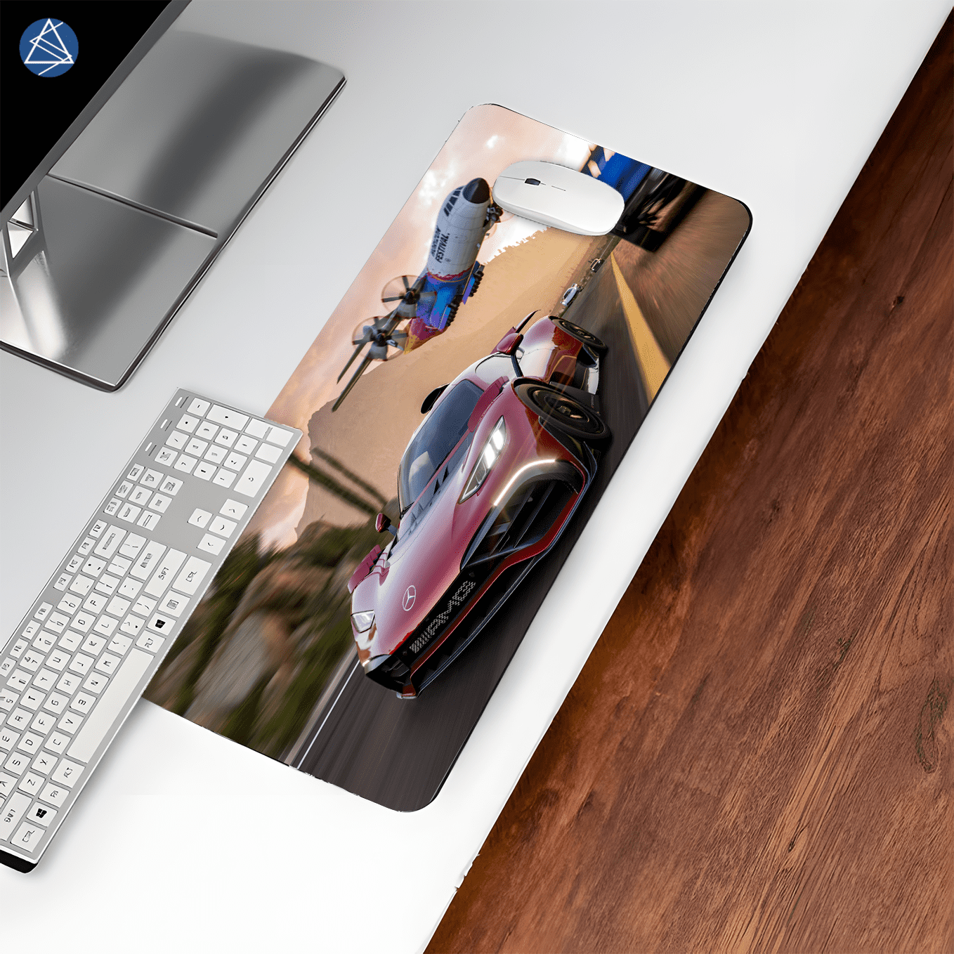 Forza Horizon 5 Sports Race Art Mouse Pad - 23.6 x 11 Inches Desk Pad - Gaming and Workstation Mat for Racing Games Fans - Non-Slip Rubber Base - Smooth Surface for Precise Control