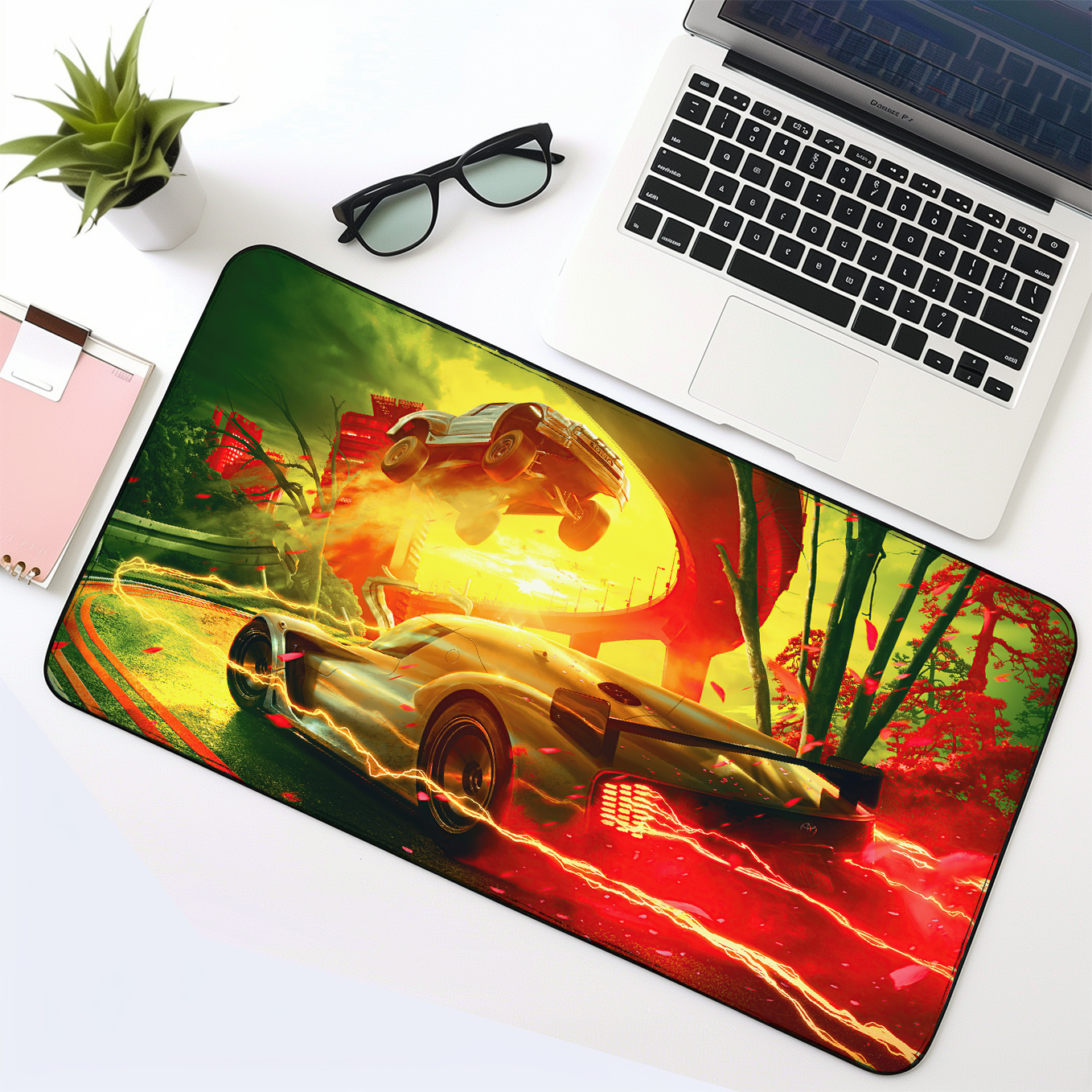 Forza Horizon Art Mouse Pad - 23.6 x 11 Inches Desk Pad - Gaming and Workstation Mat for Car Enthusiasts - Non-Slip Rubber Base - Smooth Surface for Precise Control