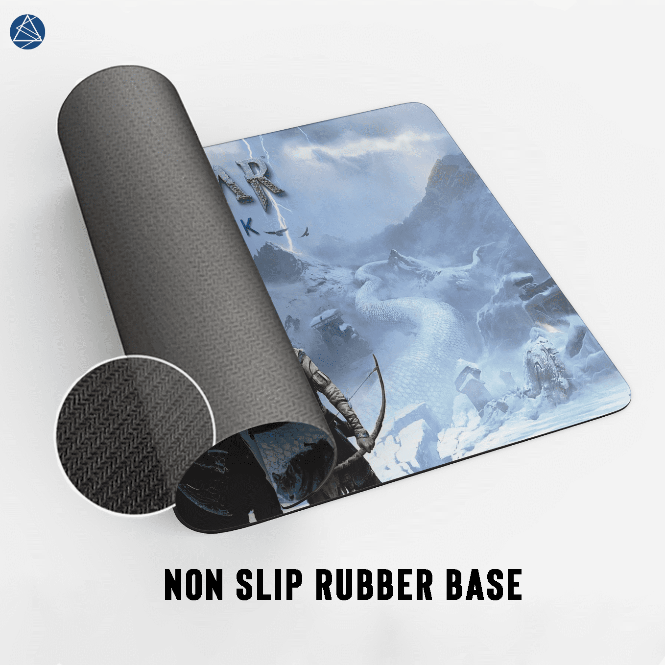 God of War Ragnarok Art Mouse Pad - 23.6 x 11 Inches Desk Pad - Gaming and Workstation Mat for Norse Mythology Fans - Non-Slip Rubber Base - Smooth Surface for Precise Control