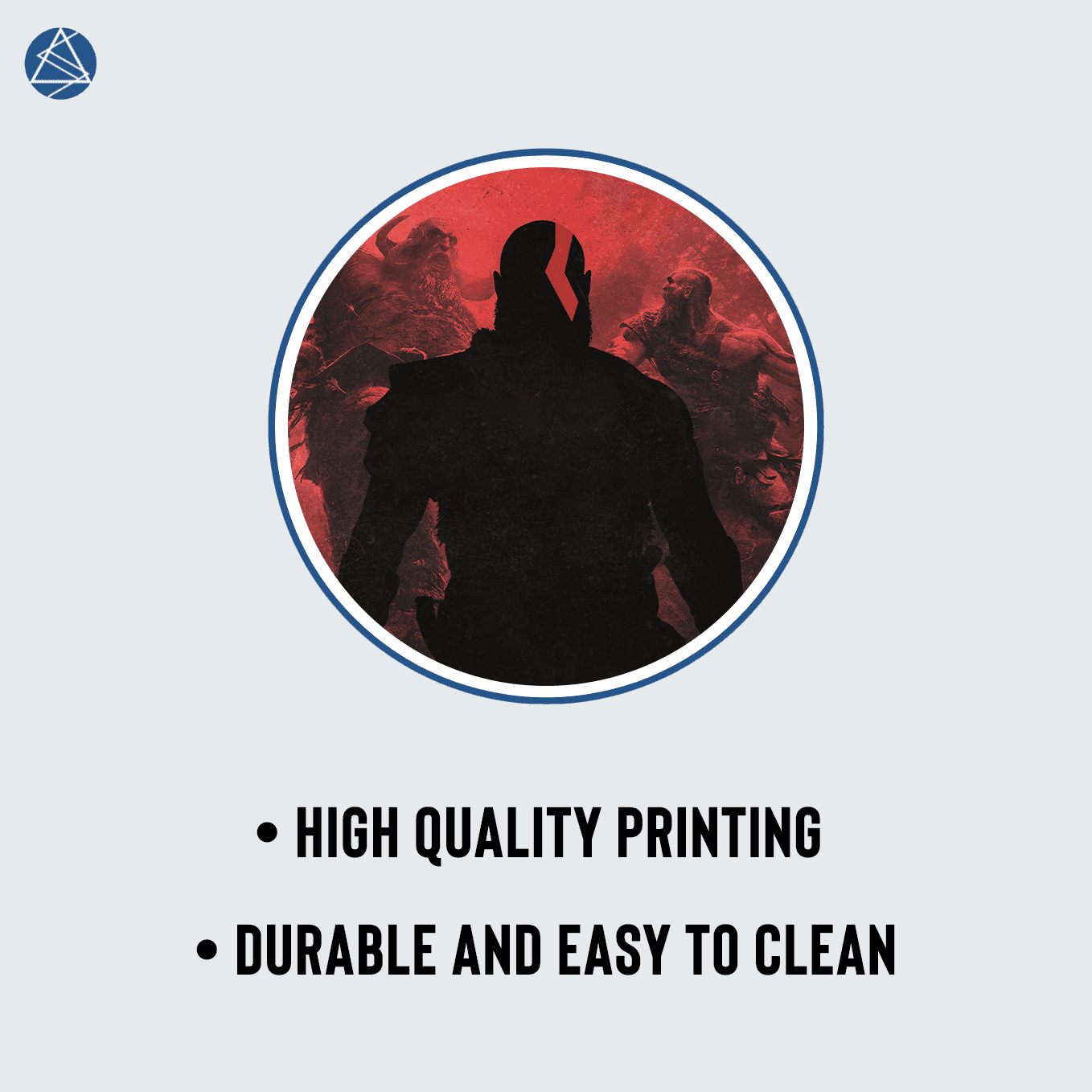 God of War Art Mouse Pad - 23.6 x 11 Inches Desk Pad - Gaming and Workstation Mat for Norse Mythology Fans - Non-Slip Rubber Base - Smooth Surface for Precise Control