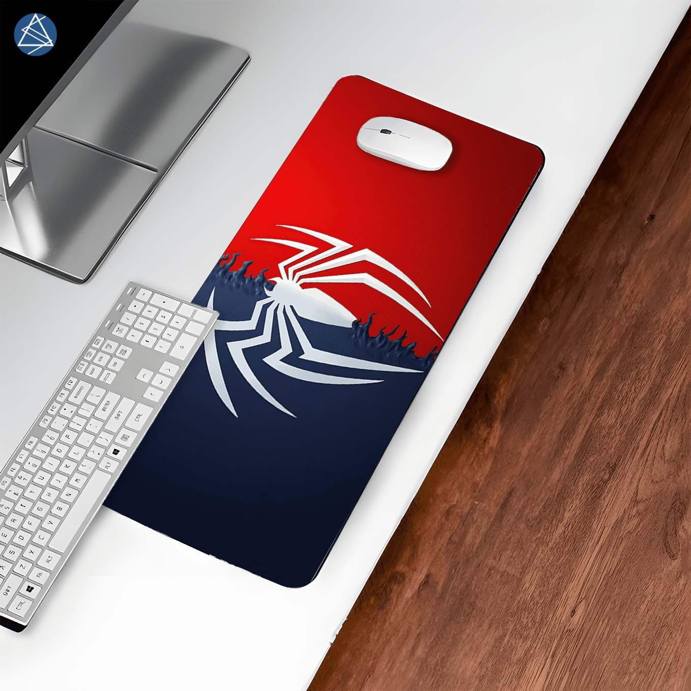 Marvel's Spiderman and Venom Art Mouse Pad - 23.6 x 11 Inches Desk Pad - Gaming and Workstation Mat for Superhero Fans - Non-Slip Rubber Base - Smooth Surface for Precise Control
