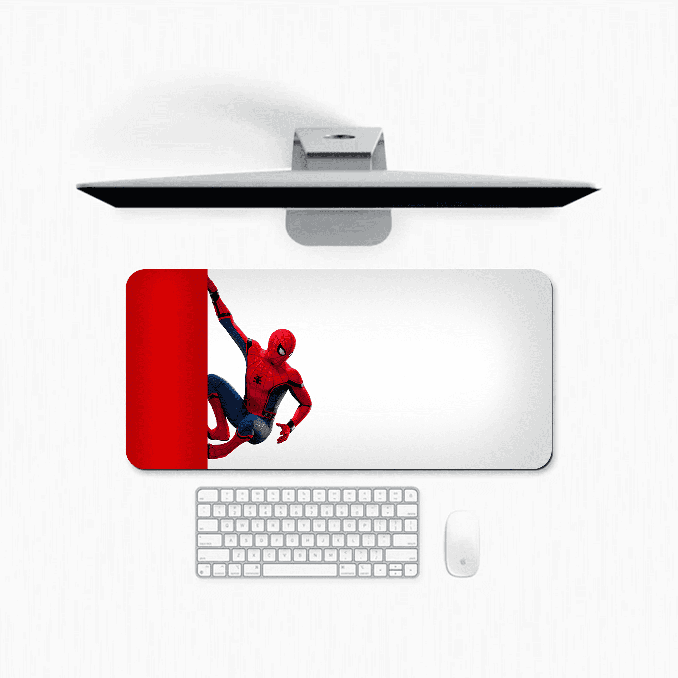 Marvel's Spiderman Art Mouse Pad - 23.6 x 11 Inches Desk Pad - Gaming and Workstation Mat for Superhero Fans - Non-Slip Rubber Base - Smooth Surface for Precise Control