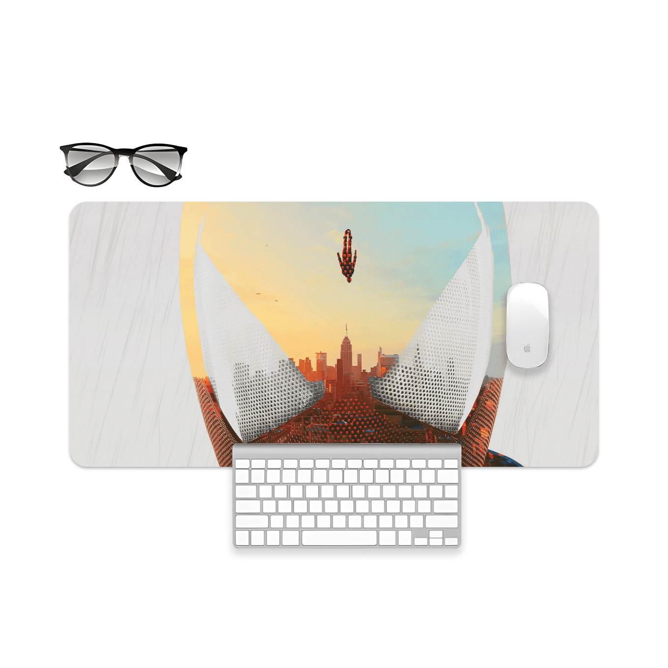 Marvel's Friendly Neighborhood Spider Man Art Mouse Pad - 23.6 x 11 Inch Desk Pad - Gaming and Workstation Mat for Superhero Fans - Non-Slip Rubber Base - Smooth Surface for Precise Control