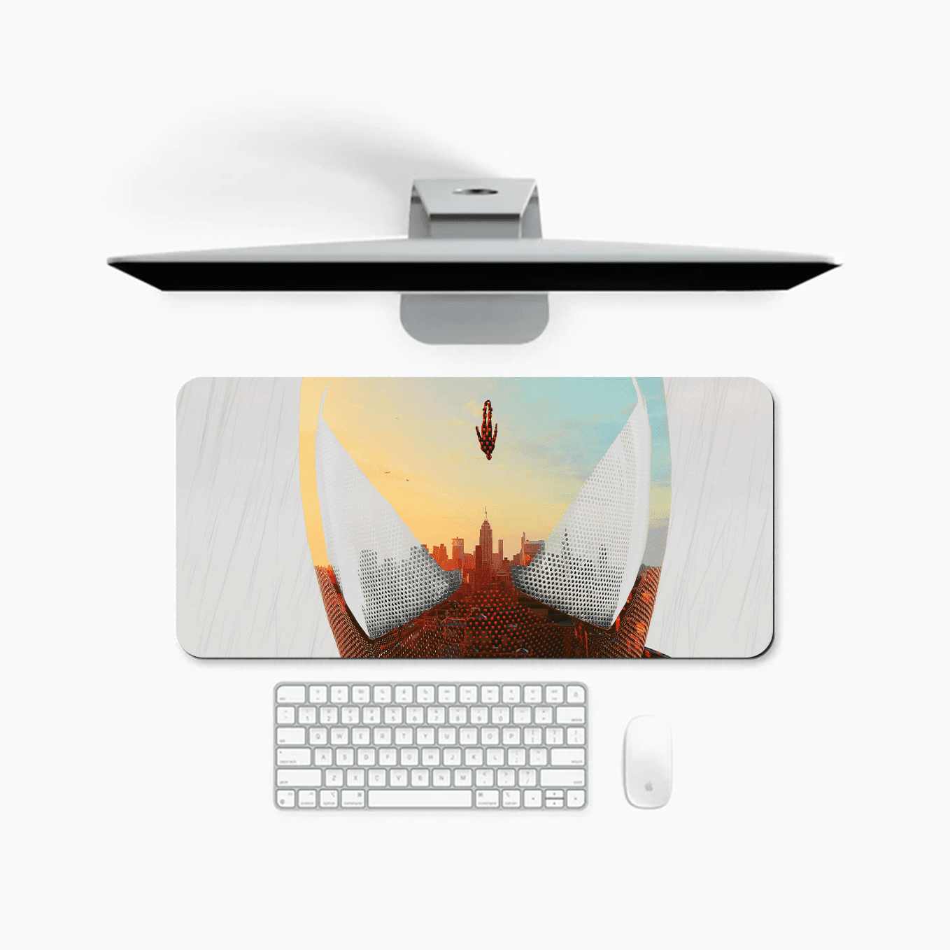 Marvel's Friendly Neighborhood Spider Man Art Mouse Pad - 23.6 x 11 Inch Desk Pad - Gaming and Workstation Mat for Superhero Fans - Non-Slip Rubber Base - Smooth Surface for Precise Control