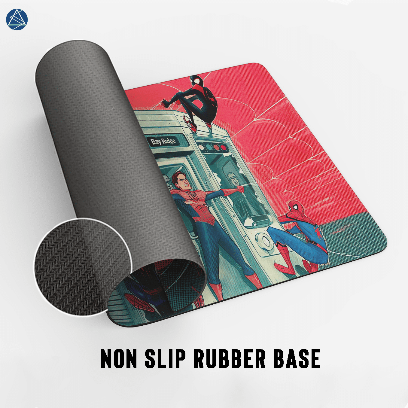 Spider Man Multiverse Art Mouse Pad - 23.6 x 11 Inches Desk Pad - Gaming and Workstation Mat for Spiderverse Fans - Non-Slip Rubber Base - Smooth Surface for Precise Control