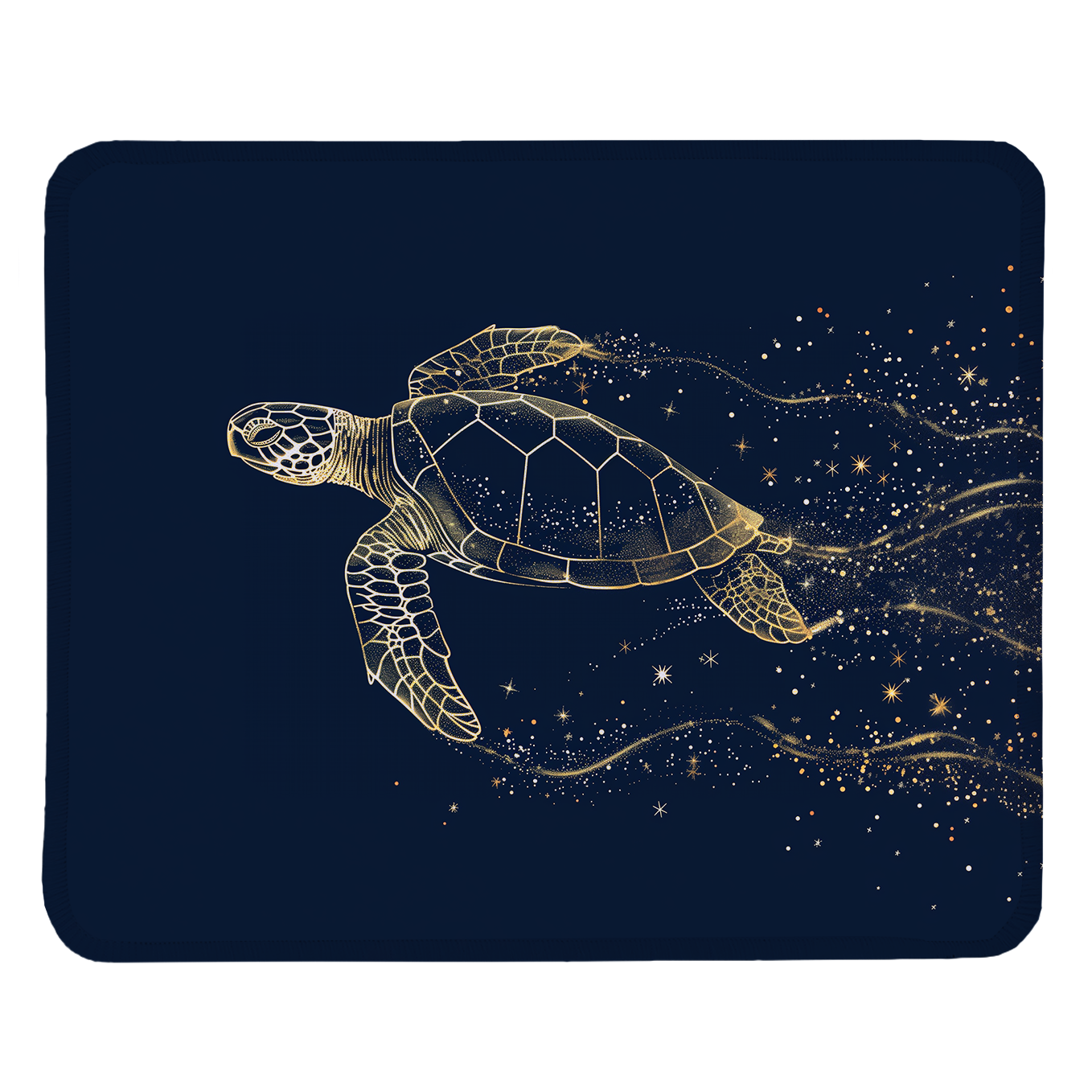 Golden Ocean Art – Set of 2 Stitched Gaming Mouse Pads with Anti-Slip Rubber Base and Waterproof Surface