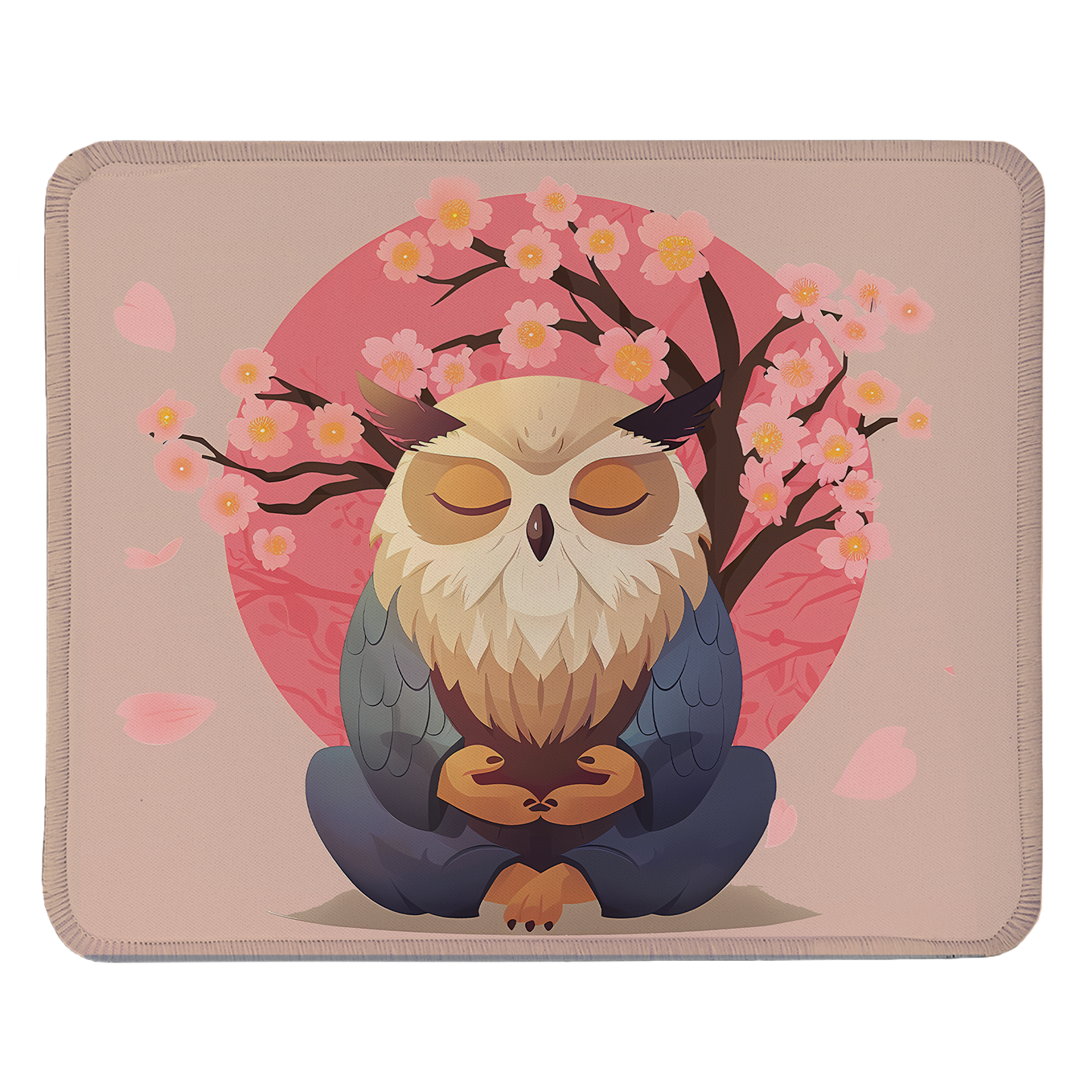 Cute Owls – Set of 2 Stitched Anime Theme Gaming Mouse Pads with Anti-Slip Rubber Base and Waterproof Surface