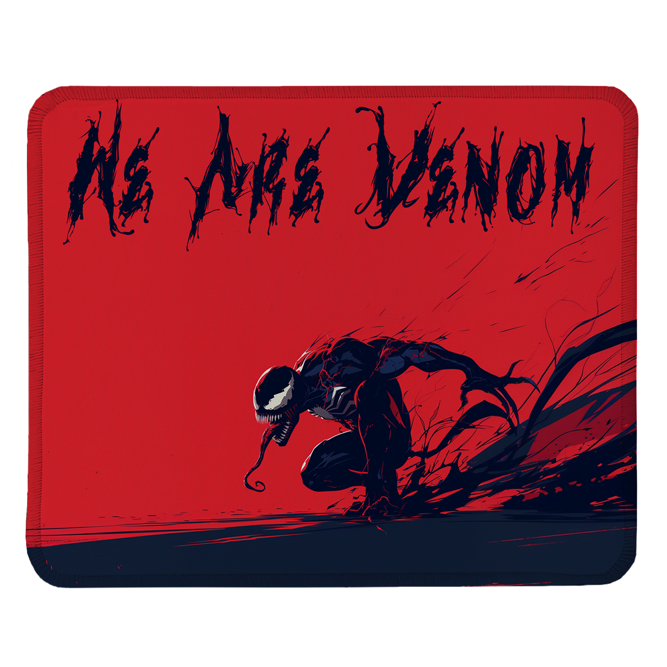 Venom Set of 2 Stitched Gaming Mouse Pads with Anti-Slip Rubber Base and Waterproof Surface