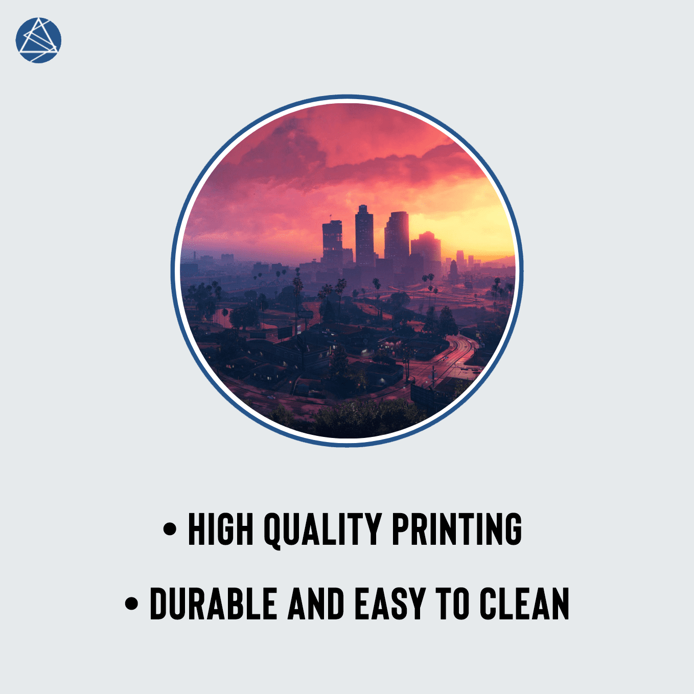 GTA V Los Santos City Landscape Mouse Pad - 23.6 x 11 Inches Desk Pad - Gaming and Workstation Mat for Grand Theft auto Fans - Non-Slip Rubber Base - Smooth Surface for Precise Control