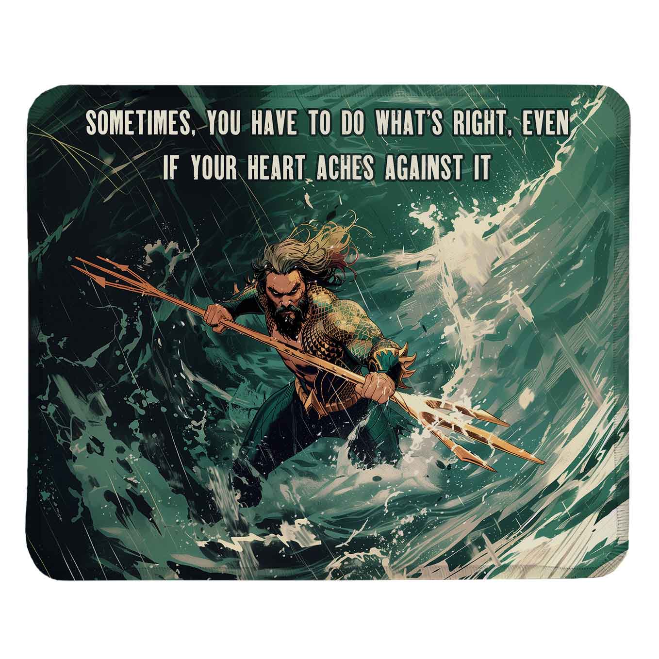 Aquaman Set of 2 Stitched Gaming Mouse Pads with Anti-Slip Rubber Base and Waterproof Surface