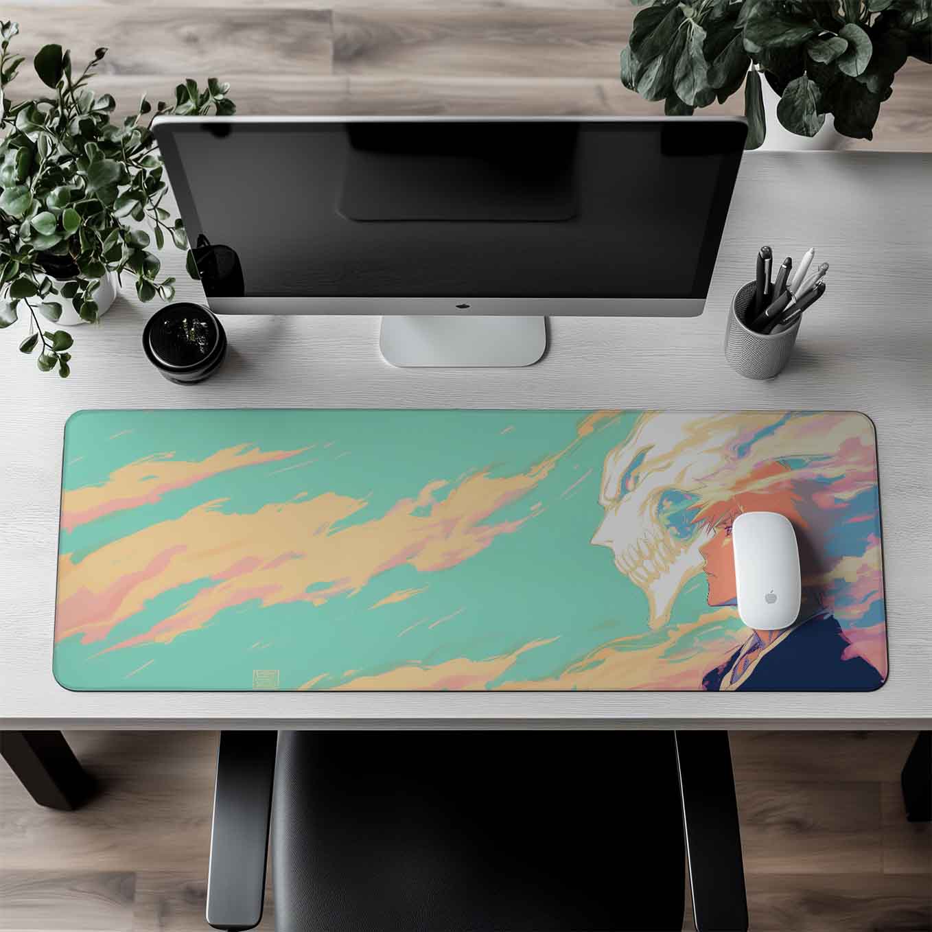 Bleach Ichigo Hollow XXXL Deskpad – 36x14 Inches Extra Large Mouse Pad with Non-Slip Rubber base, Stitched Edges, Waterproof Surface – Ideal for Gaming and Office Desk